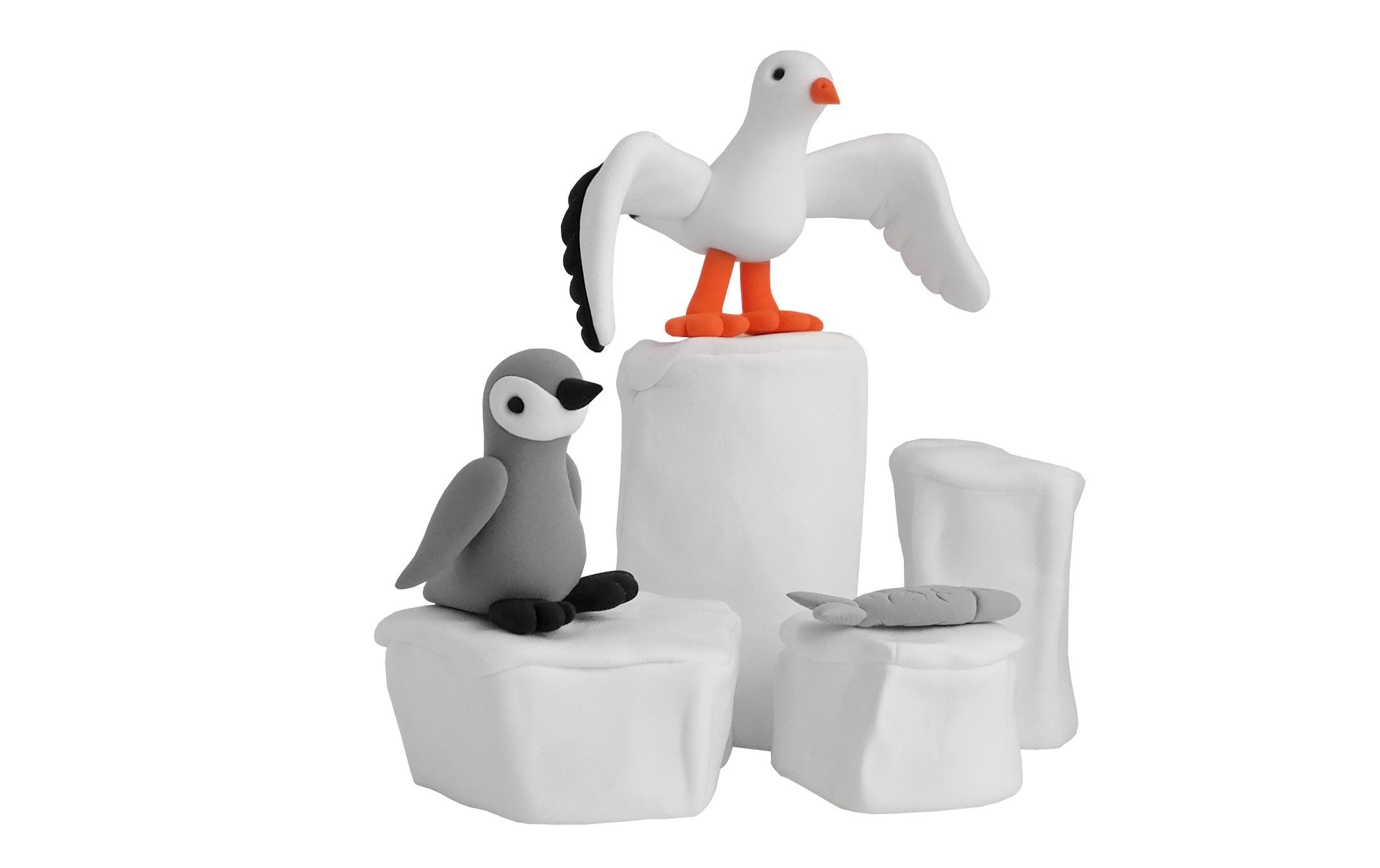 Knete »Jumping Clay Glaciers Series Set Pinguine«