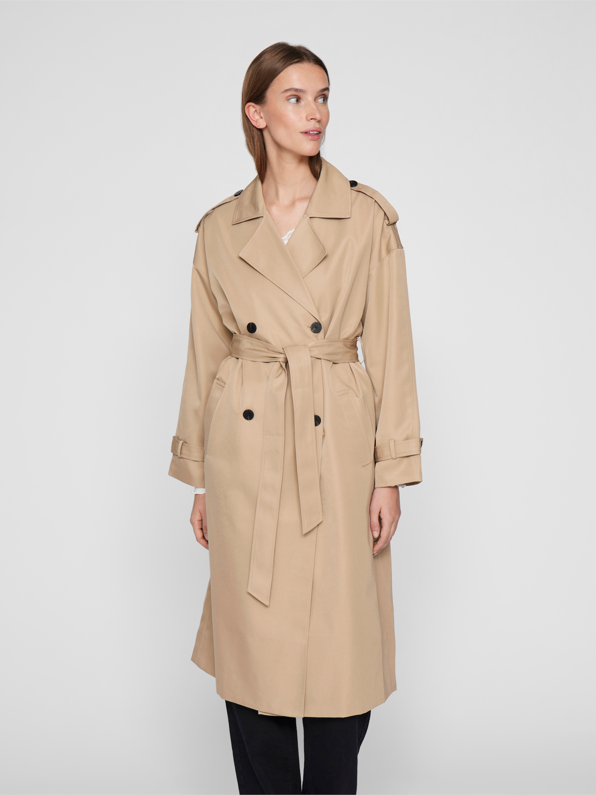 Image of Vila Trenchcoat "VIADDISON L/S LONG TRENCHCOAT - NOOS"