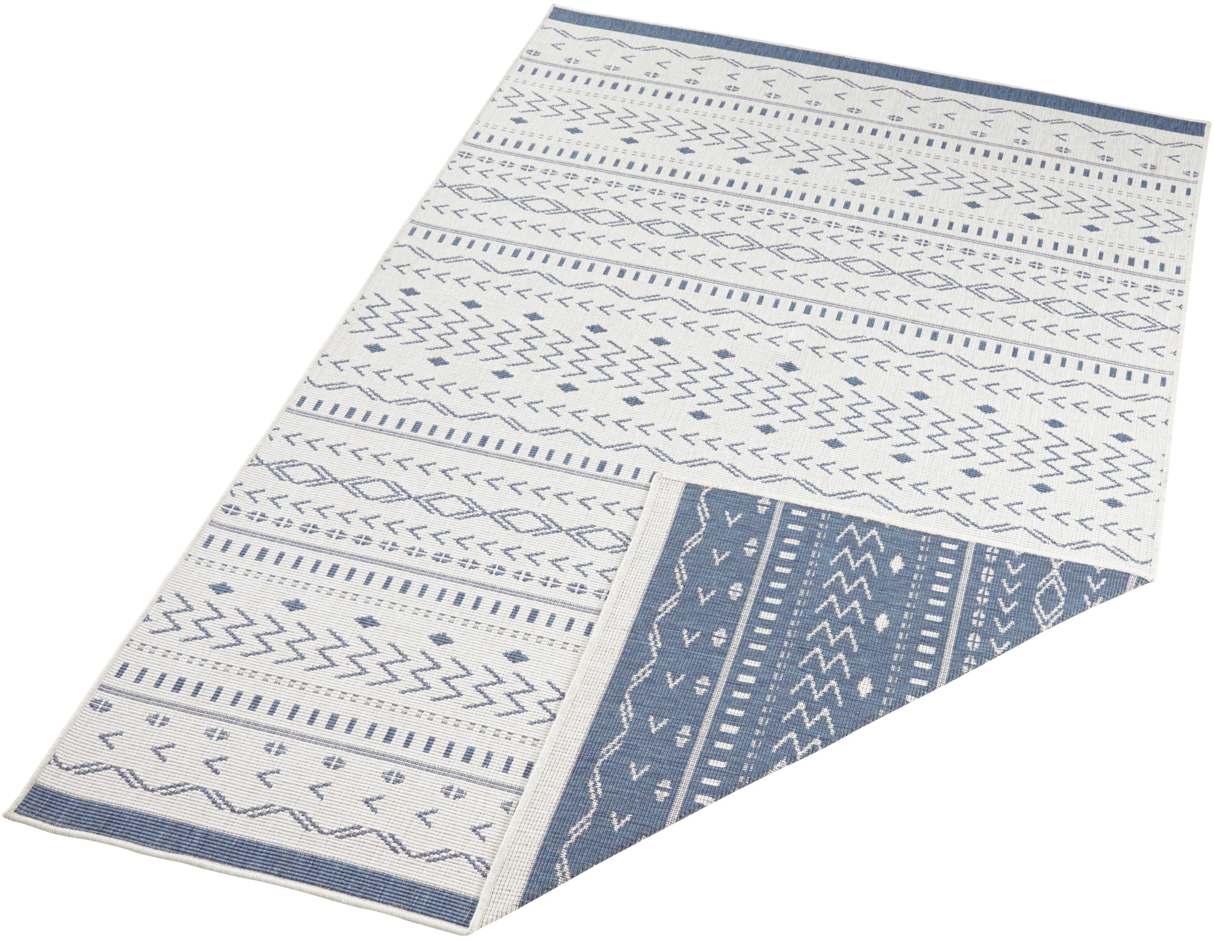 Image of NORTHRUGS Teppich »Kuba«, rechteckig, 5 mm Höhe, In-und Outdoor geeignet, Wohnzimmer, Balkon, Terrasse, Garten, Robust, Pflegeleicht, Flachgewebe, Wendbar bei Ackermann Versand Schweiz
