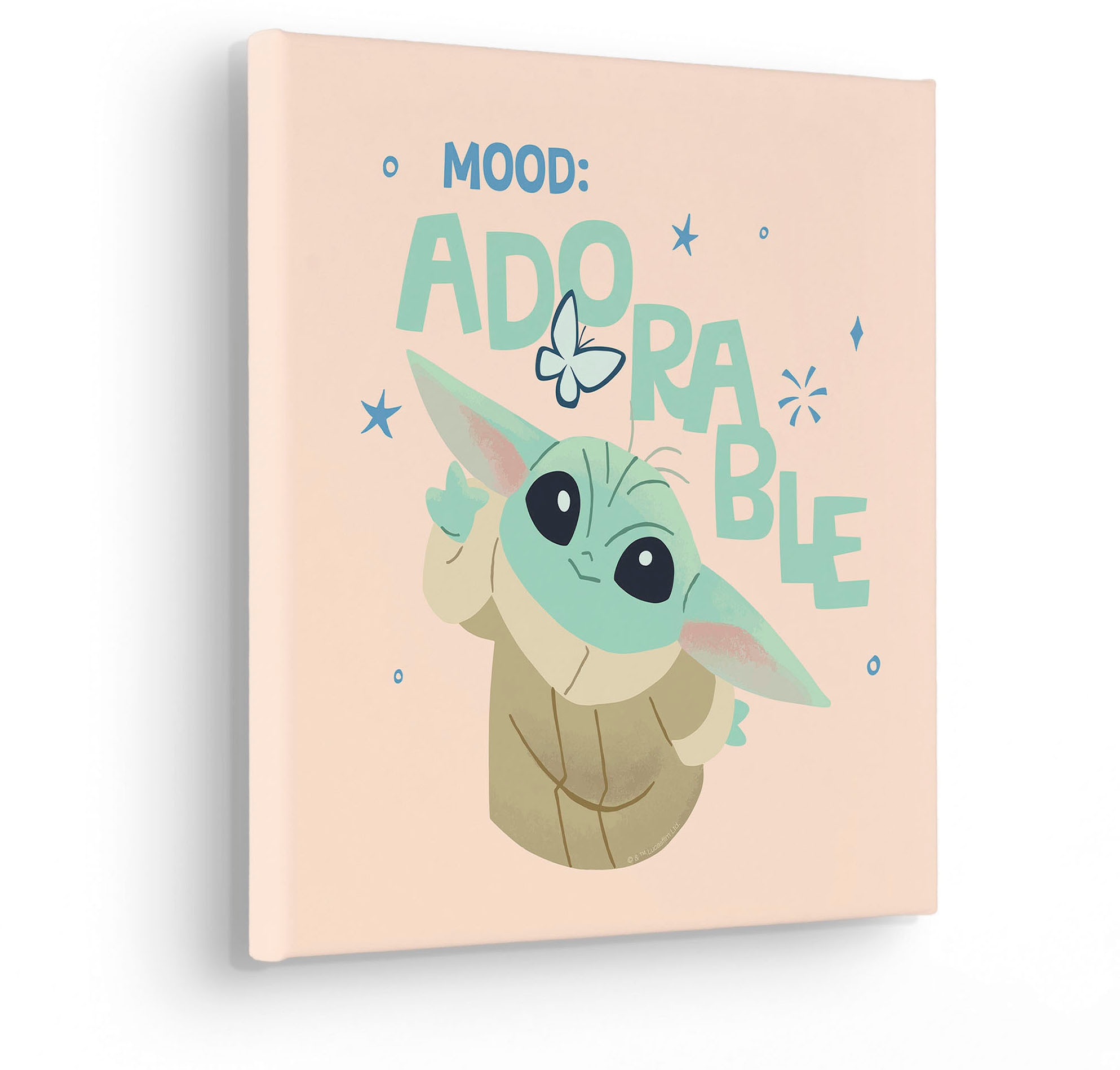Komar Leinwandbild »The Mandalorian Little Grogu Adorable - Grösse 30 x 30 cm«, Disney, (1 St., 30 x 30 cm (Breite x Höhe), Keilrahmenbild mit Echtholzrahmen, Kinderzimmer
