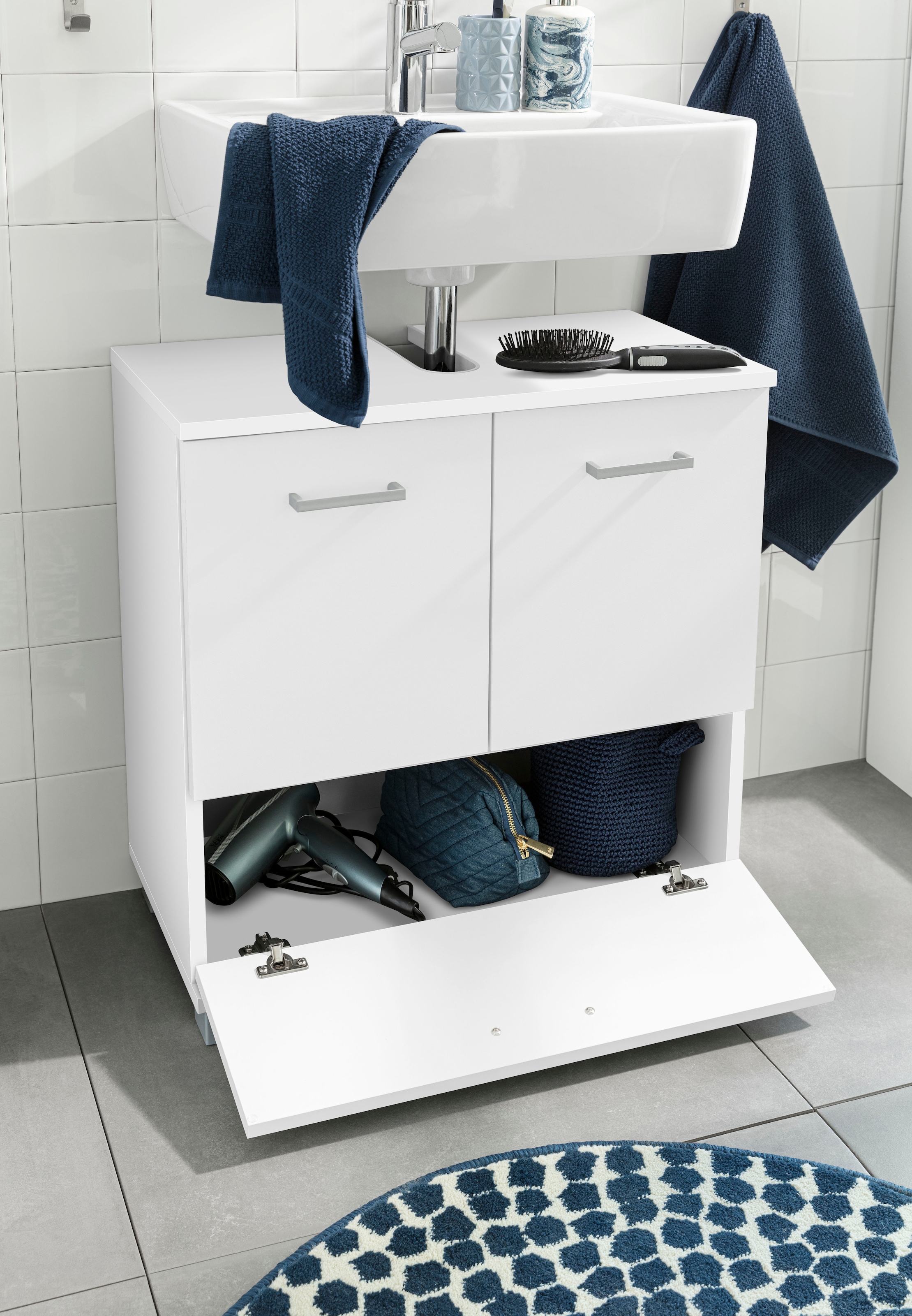 Schildmeyer Waschbeckenunterschrank WBU »Mobes«, Badschrank Breite cm, Unterschrank Badezimmerschrank auf 60 versandkostenfrei
