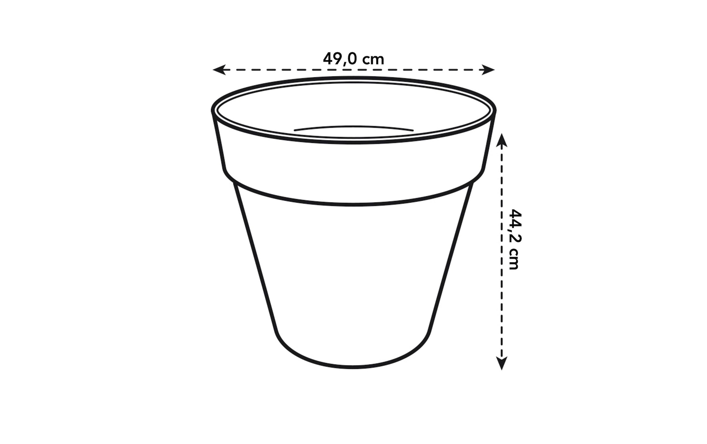 Elho Blumentopf »Loft Urban Rund Rollen 50 cm«