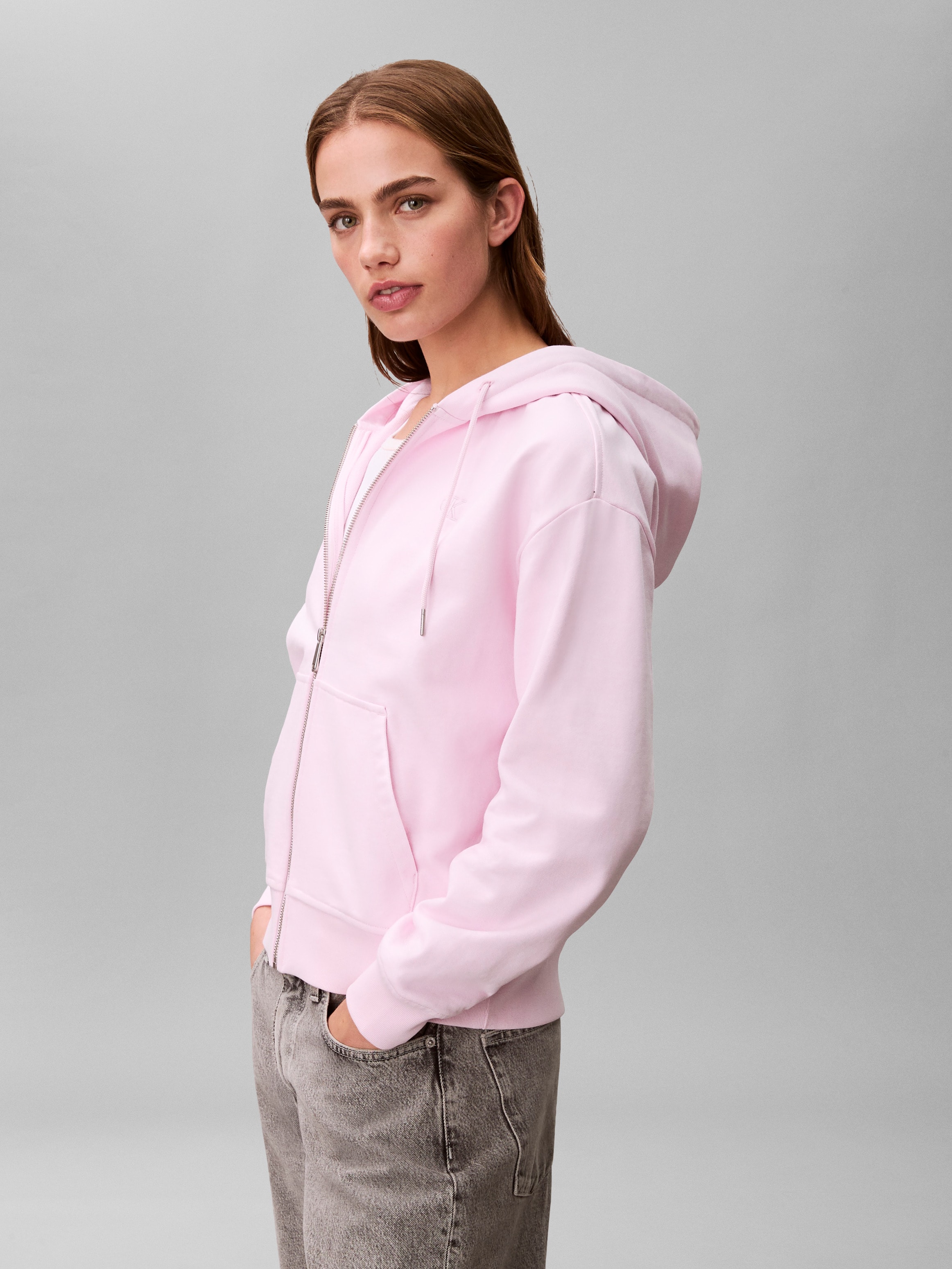 Calvin Klein Jeans Sweat à capuche »ARCHIVE LOGO FRENCH TERRY FZ HOO«, Mit Rundhalsausschnitt, regular fit
