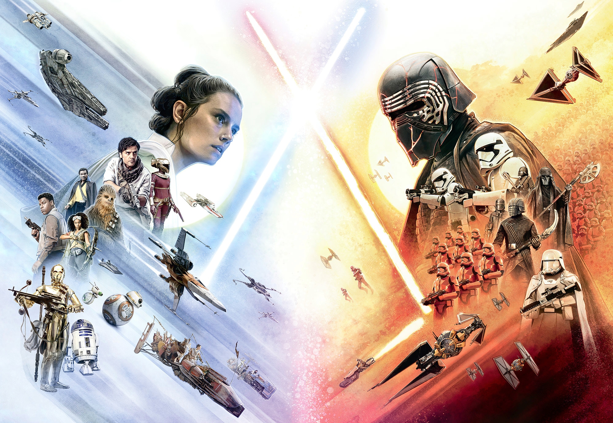 Image of Komar Fototapete "STAR WARS EP9 Movie Poster Wide - Grösse 368 x 254 cm" bedruckt glatt Kinderzimmer
