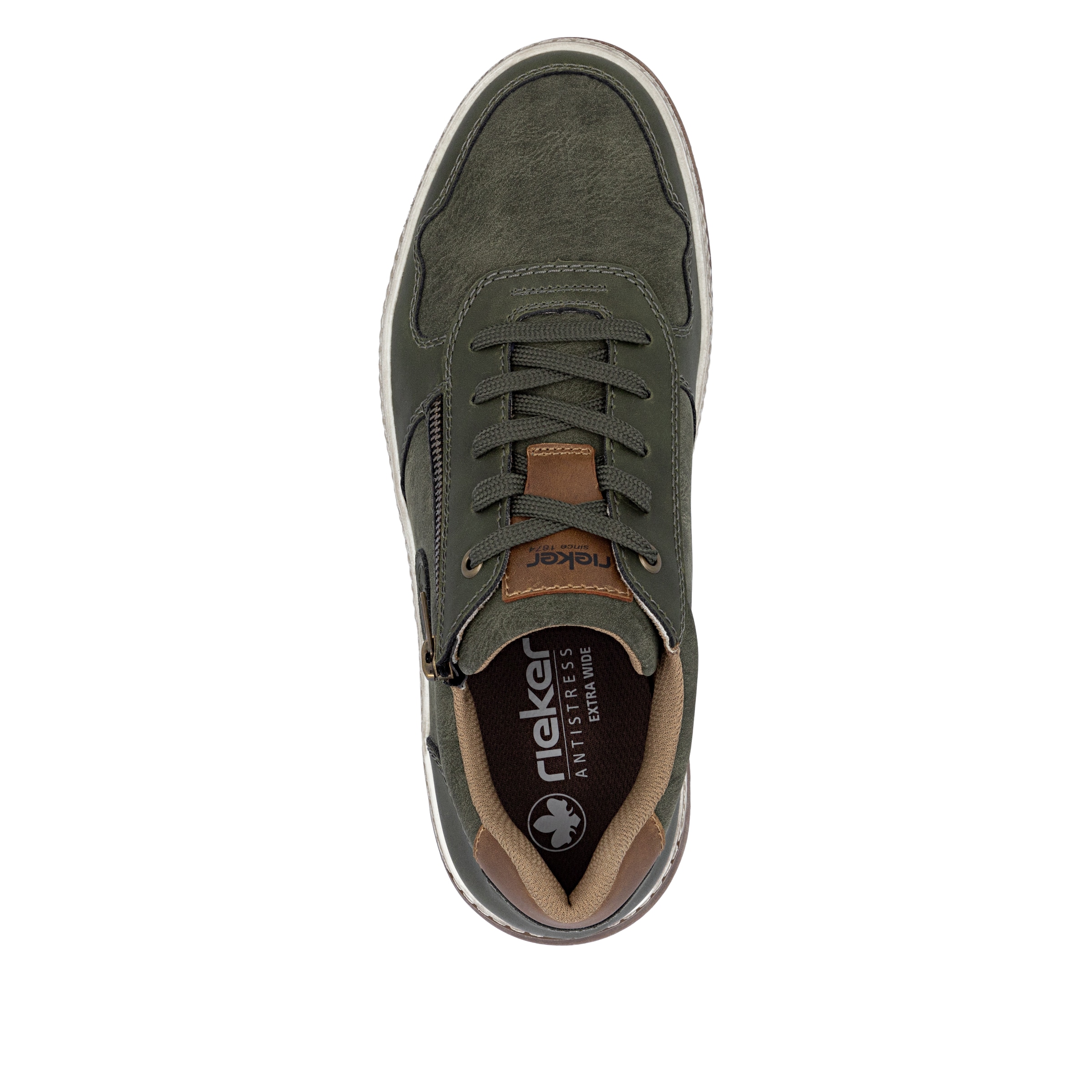 Rieker Sneaker  Freizeitschuh, Halbschuh, Schnürschuh mit Kontrastbesatz
