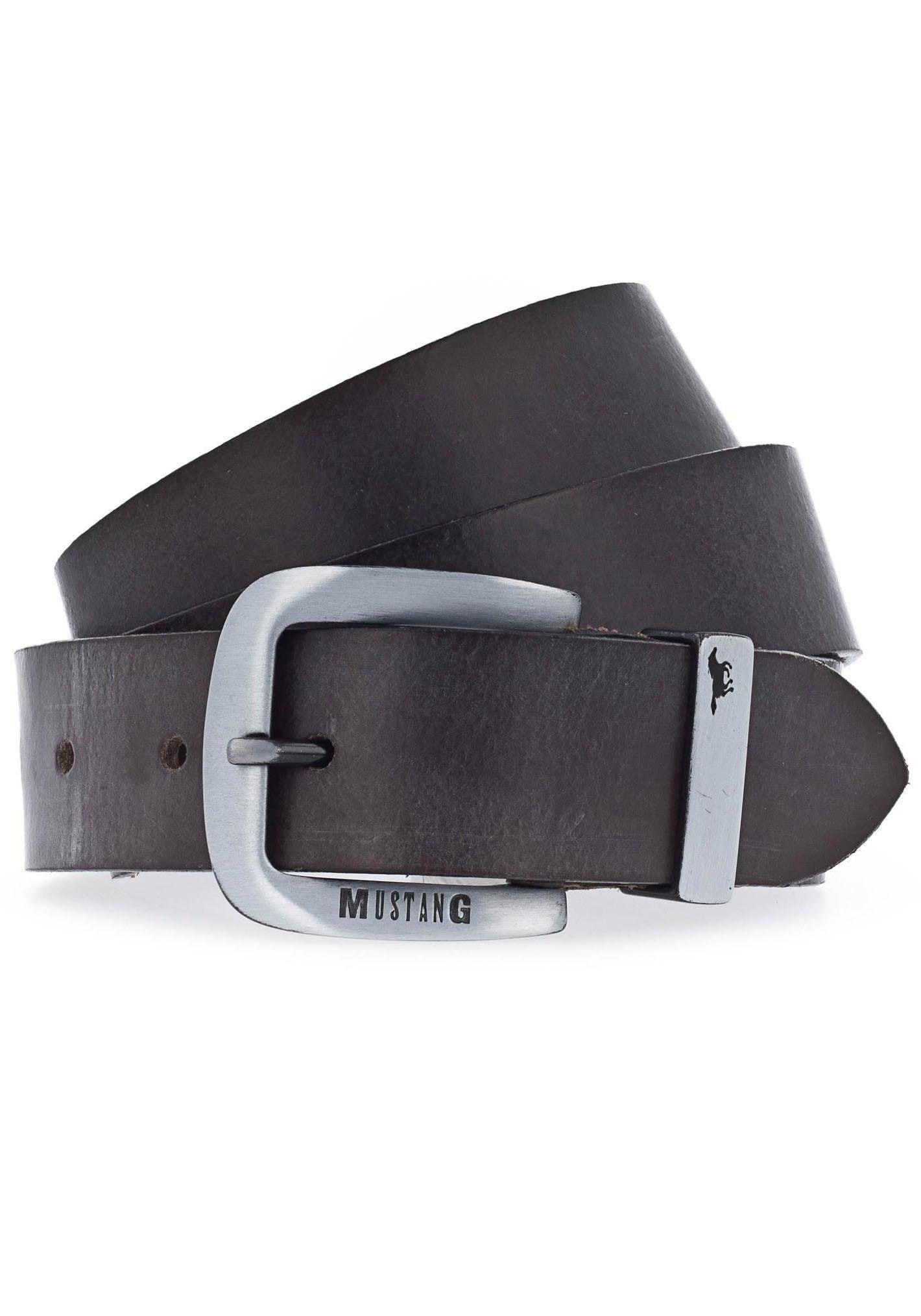 Modische ohne cm, charakteristischer 130 bestellen bis Mindestbestellwert Ledergürtel, mit MUSTANG Markenprägung