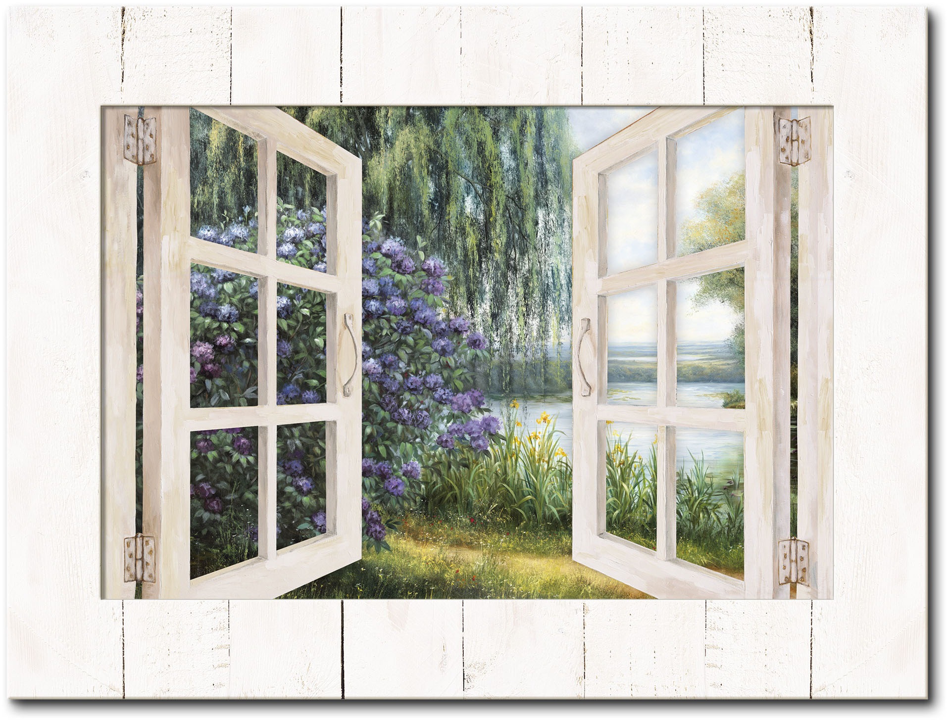 Image of Artland Wandbild »Fensterblick - Am See«, Gewässer, (1 St.) bei Ackermann Versand Schweiz