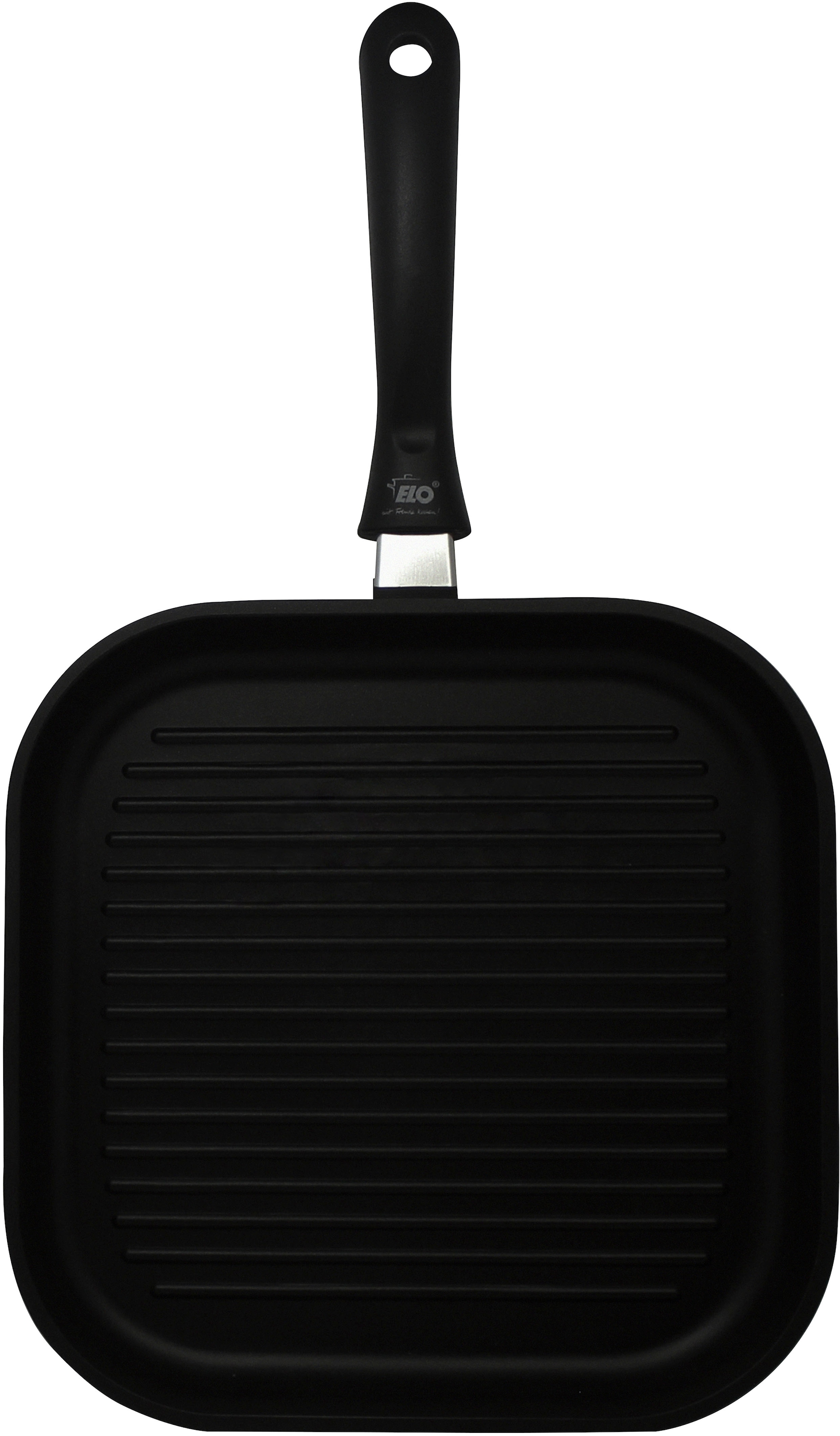 Elo Pfannen-Set »Alucast 4 teilig« Aluminiumguss Set, je 1 Bratpfanne Ø 20/24, 1 Grillpfanne Ø 28 cm, 1 Servierzange, 4 Stk. tlg. Induktion, inkl. 1 Kochzange