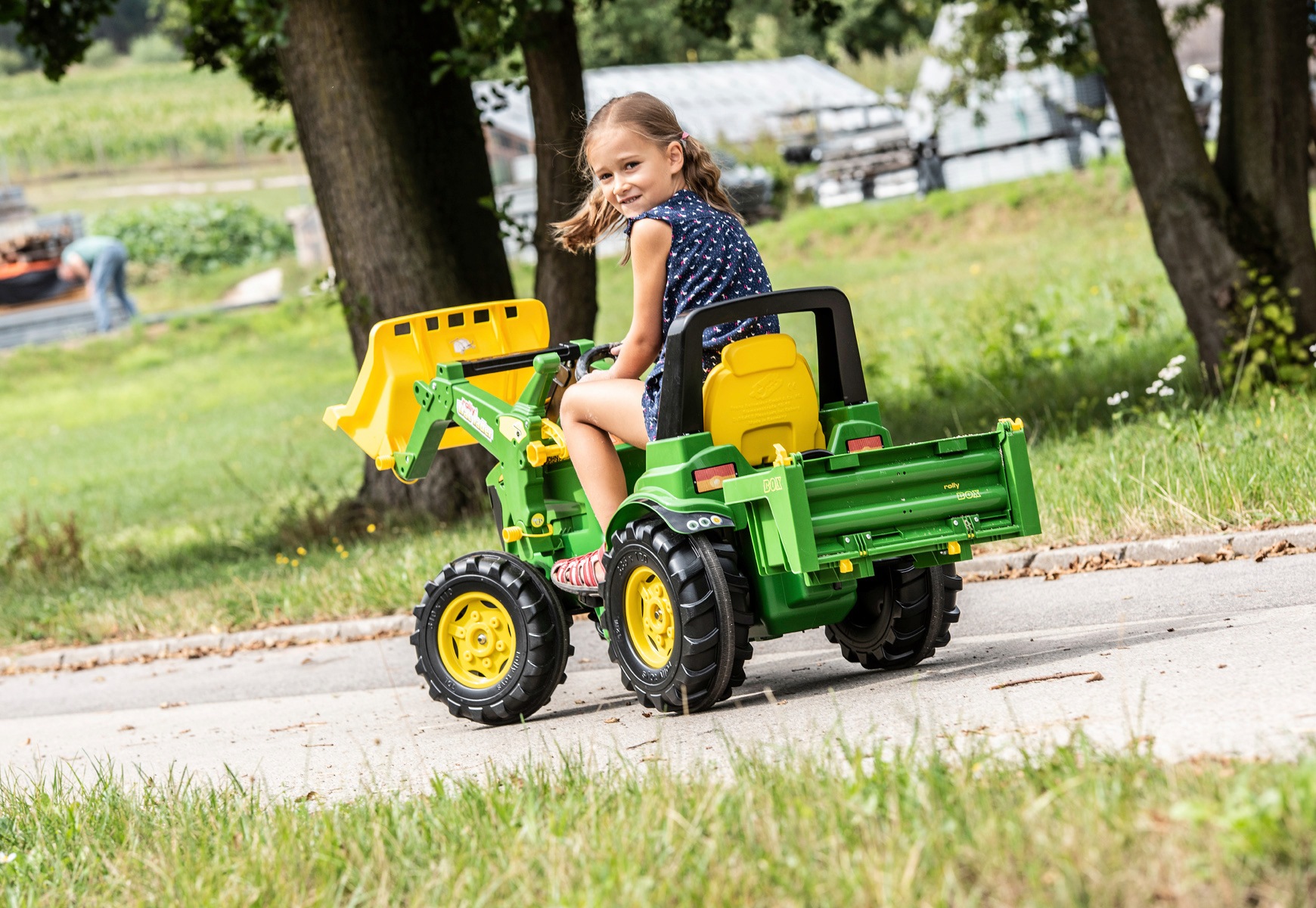 Rolly Toys Kinderfahrzeug-Anhänger, Anhängerbox für Tretfahrzeug