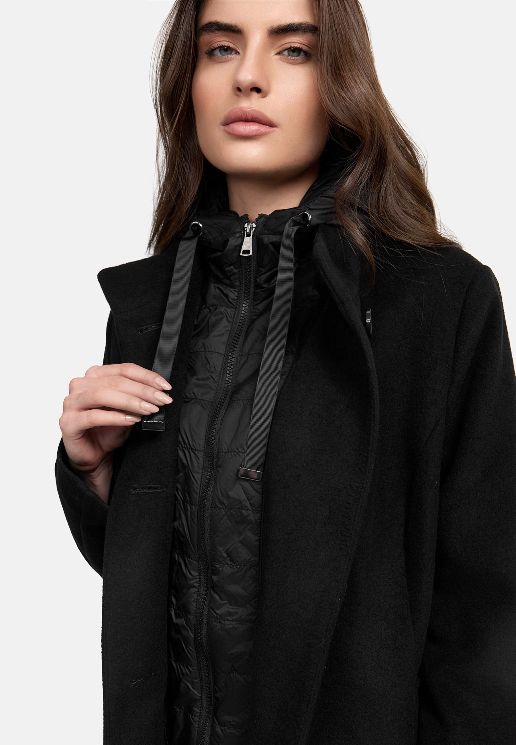 MANISA Wolljacke, mit Kapuze, mit Kapuze