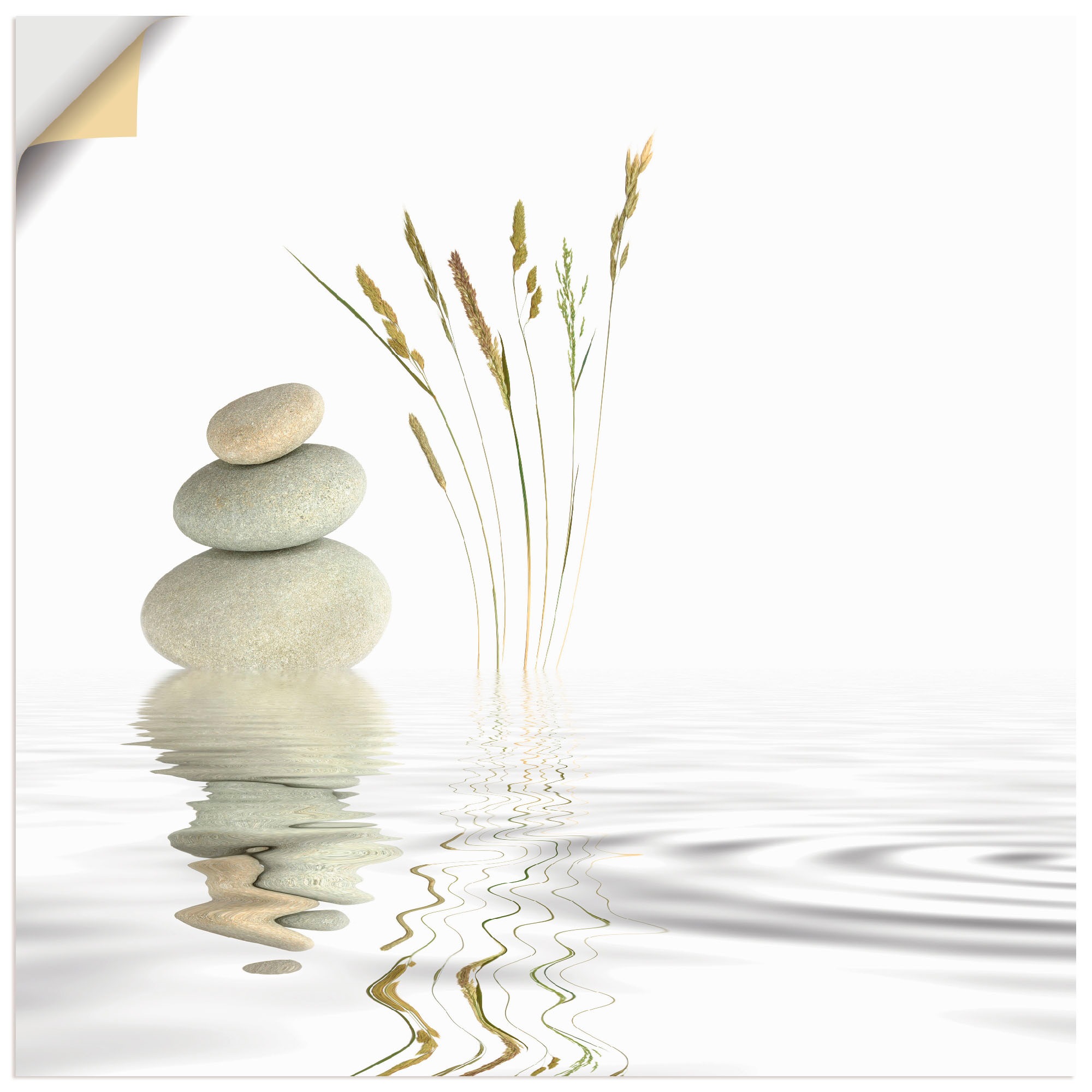 Image of Artland Wandbild »Zen Friede«, Zen, (1 St.), in vielen Grössen & Produktarten - Alubild / Outdoorbild für den Aussenbereich, Leinwandbild, Poster, Wandaufkleber / Wandtattoo auch für Badezimmer geeignet bei Ackermann Versand Schweiz