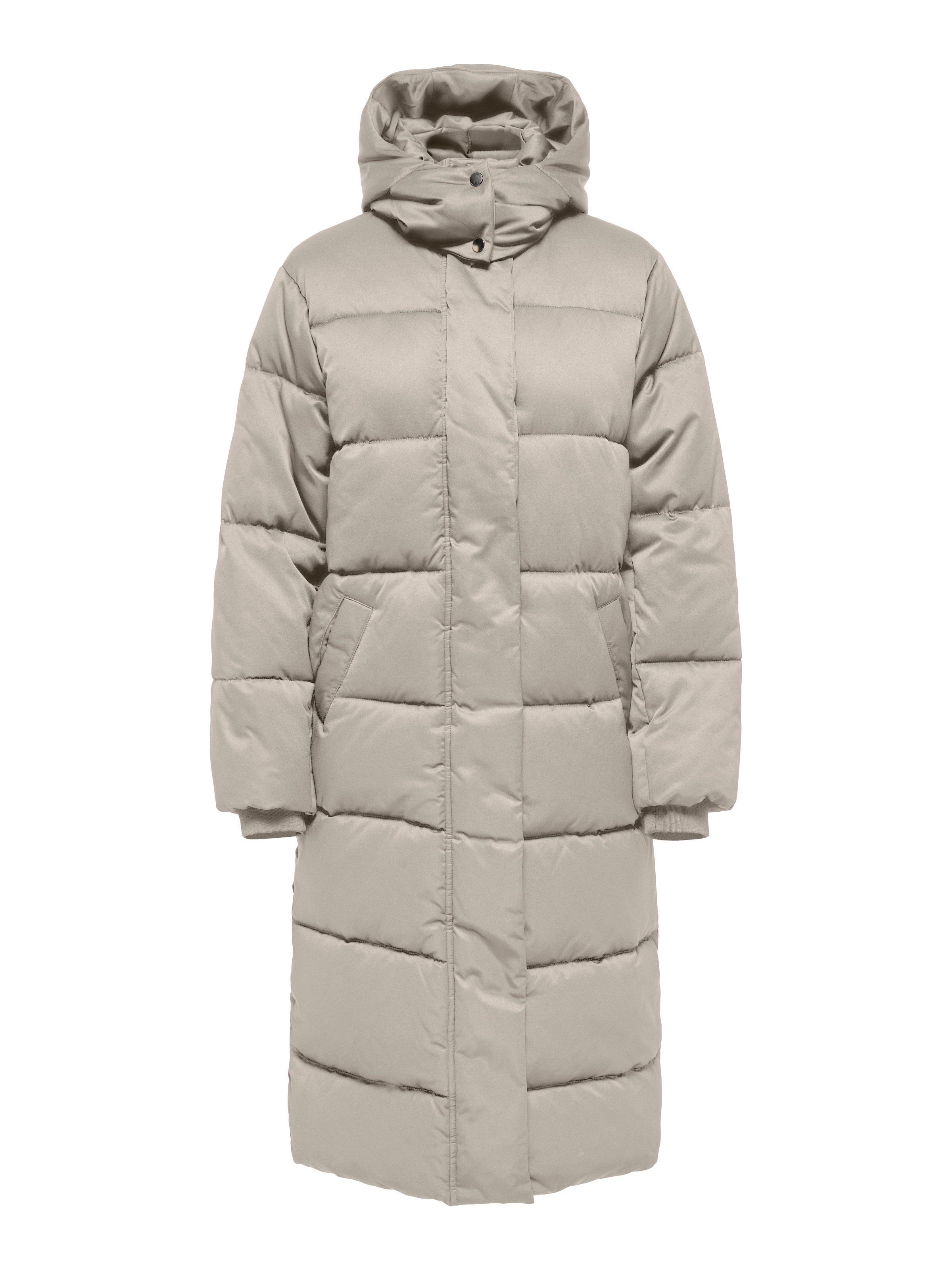 Image of JDY Steppmantel "JDYMAJA LONG PADDED JACKET OTW YFM NOOS" mit Kapuze, verdeckter Reissverschluss