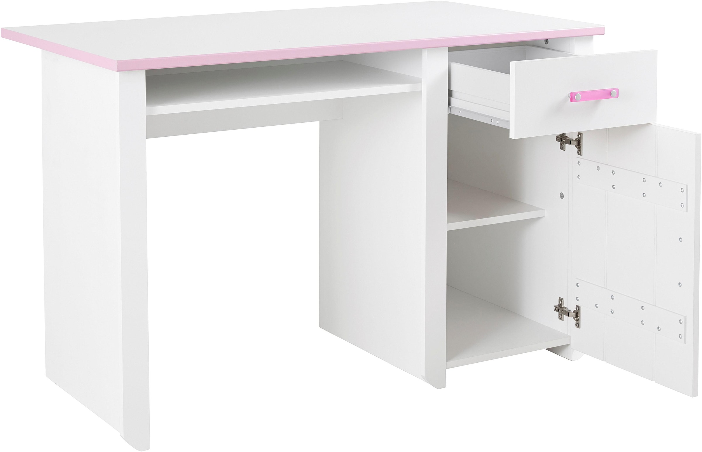 Parisot Jugendzimmer-Set »Biotiful«, (Set, 4 St., Bett, Nachttisch, Schrank, Kommode, Schreibtisch), mit 3-trg. Kleiderschrank