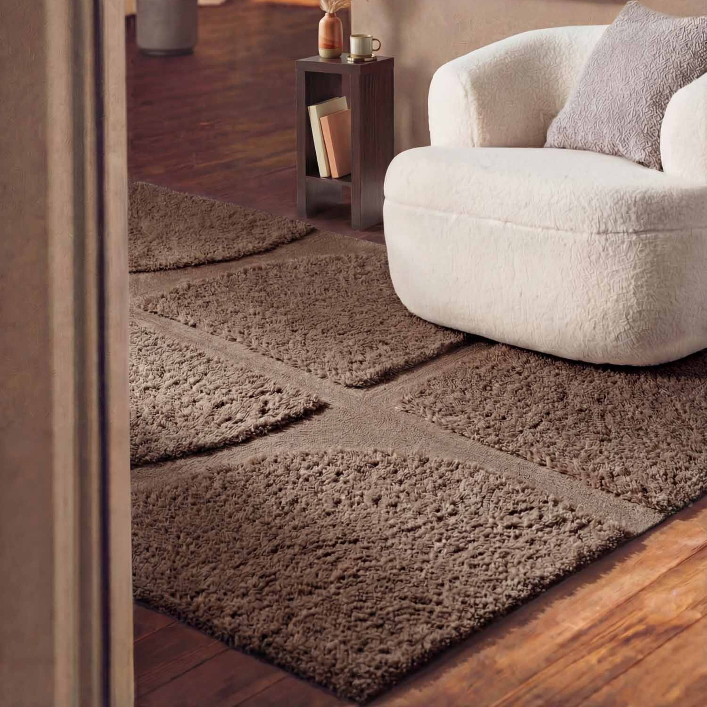 Image of Ted Baker Hochflor-Teppich "Jasper, auch in rund" rechteckig 25 mm Höhe Hoch-Tief-Struktur, Weich, Shaggy, Modern, Wohnzimmer, Schlafzimmer