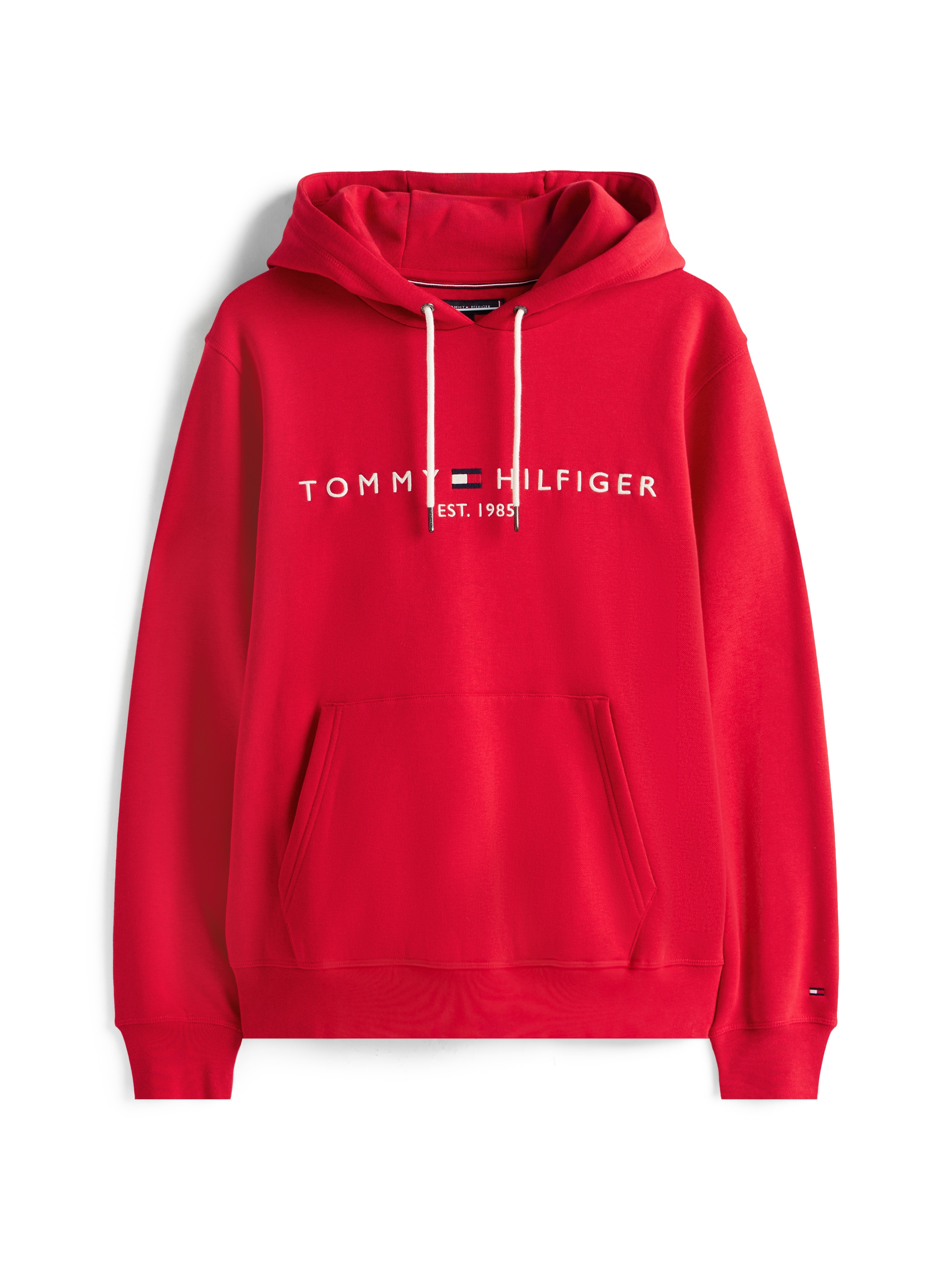 Tommy Hilfiger Kapuzensweatshirt »TOMMY LOGO«, unifarben, casual, regular fit, Baumwollmix, Kapuze
