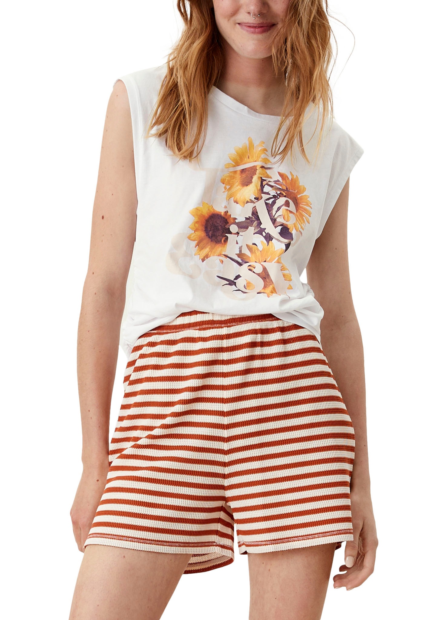 Image of Q/S by s.Oliver Rundhalsshirt, mit Blumen-Print bei Ackermann Versand Schweiz