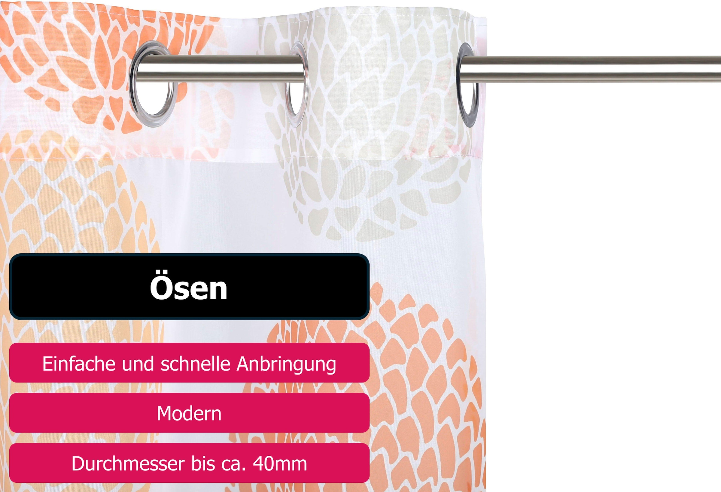 my home Gardine »BELEM« Ösen 1 Stk. tlg. 1 Schal, Polyester, Kreise