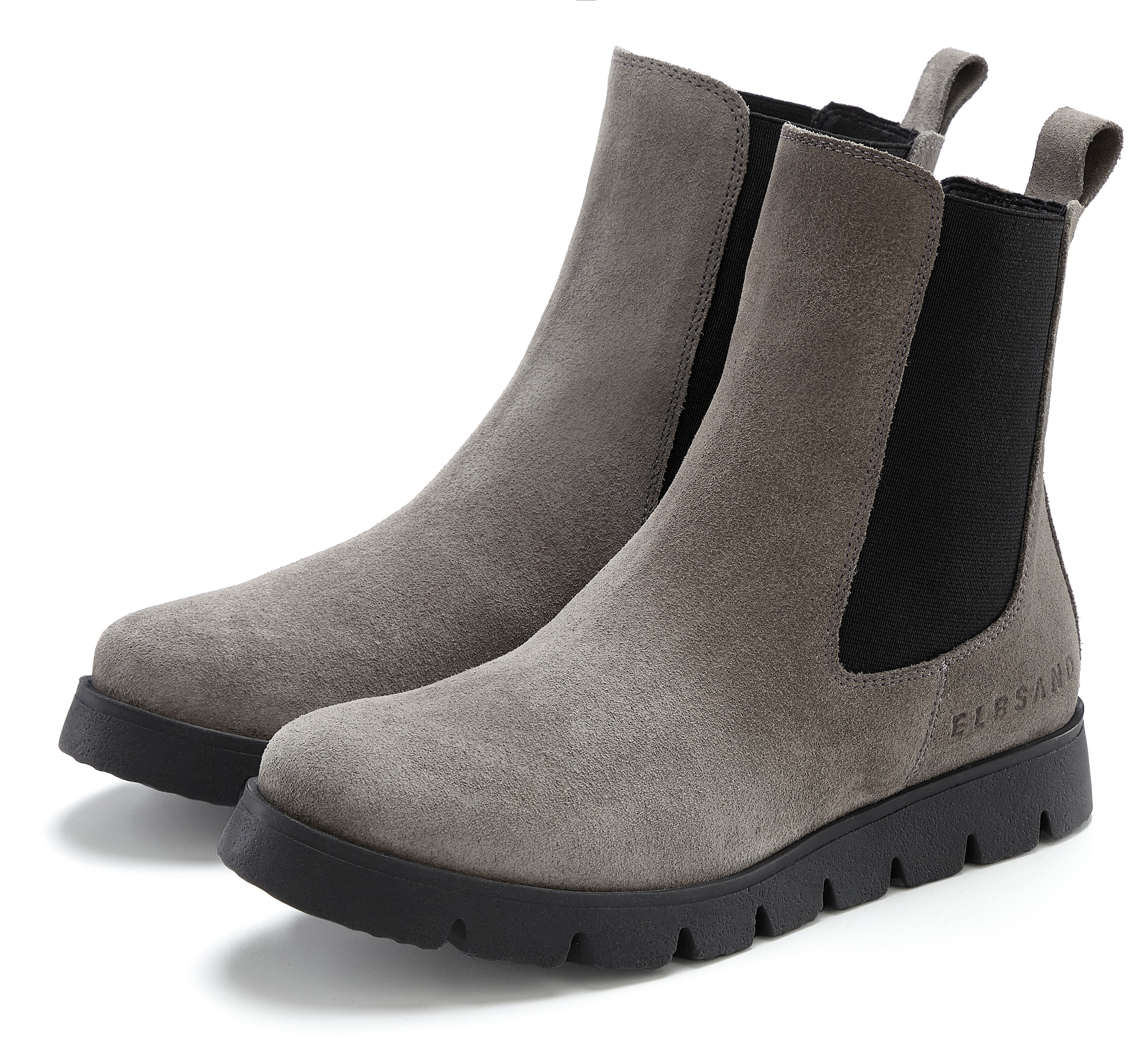 Image of Elbsand Stiefelette "Schlupfstiefel, Stiefel, Sommerstiefelette, Boots, Lederstiefelette" Bikerboots, Chelseaboots aus Leder mit Stretcheinsätzen