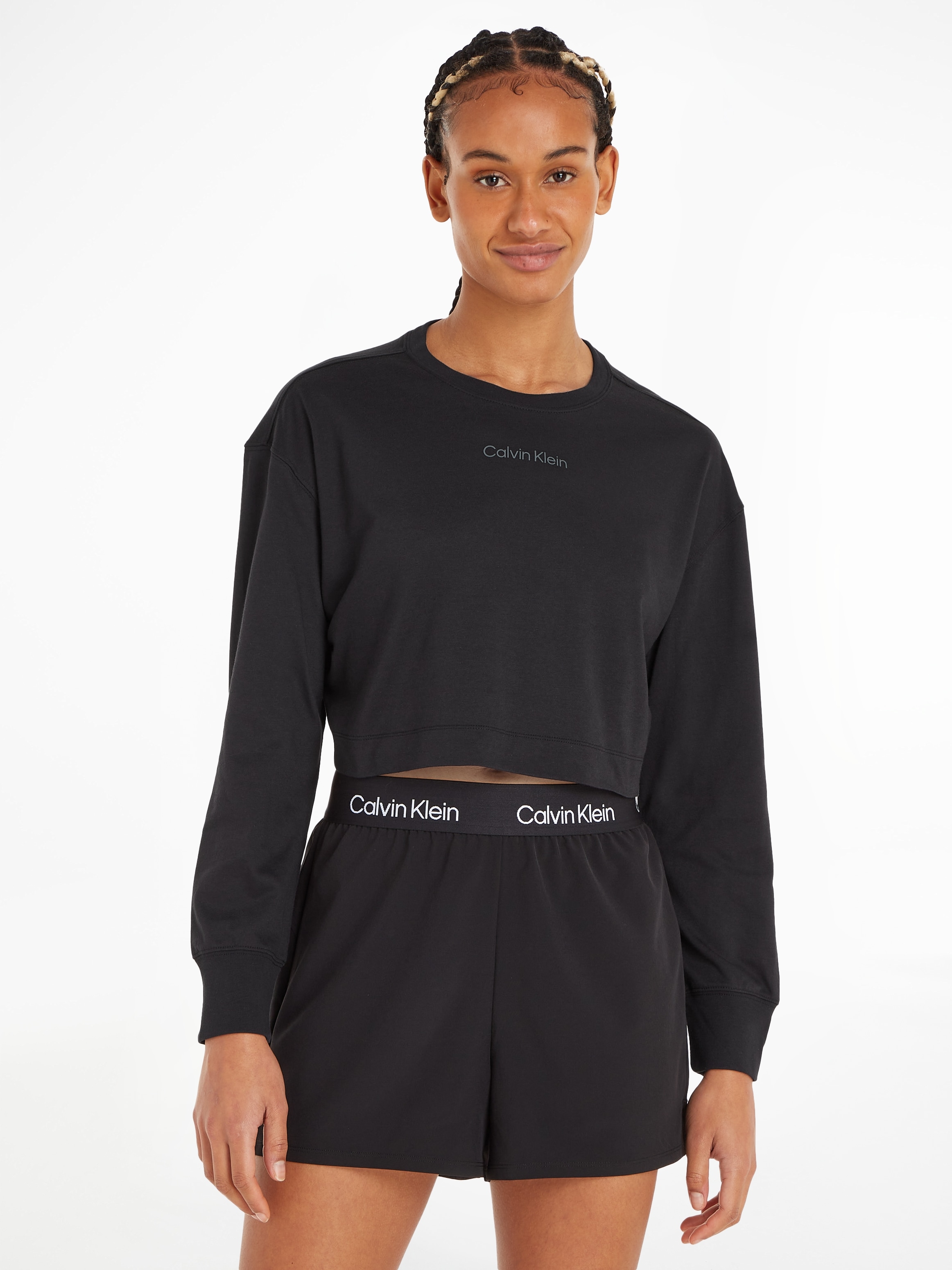 Calvin Klein Sport Langarmshirt »PW - LS Top (Cropped)«, mit Rundhalsausschnitt-calvin klein sport 1