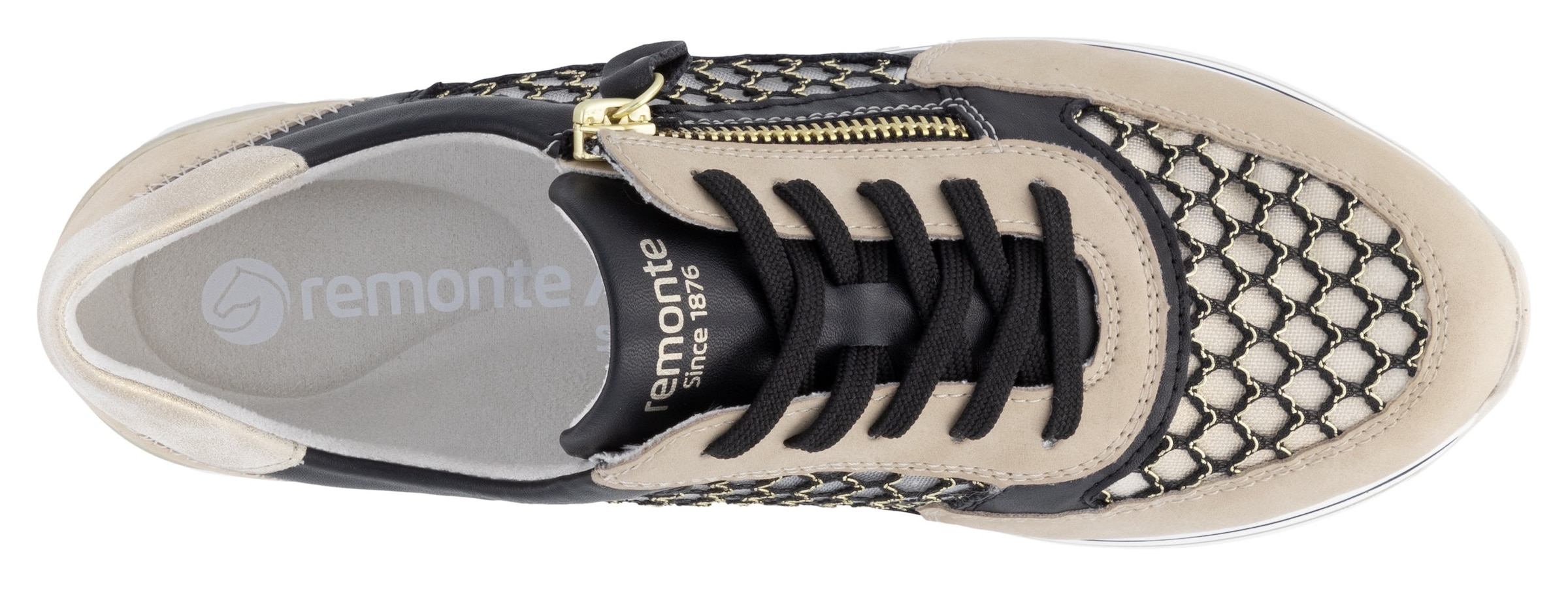 Remonte Baskets à plateforme  , Freiezitschuh, Halbschuh, Schnürschuh, vegan, Kontrastbesatz