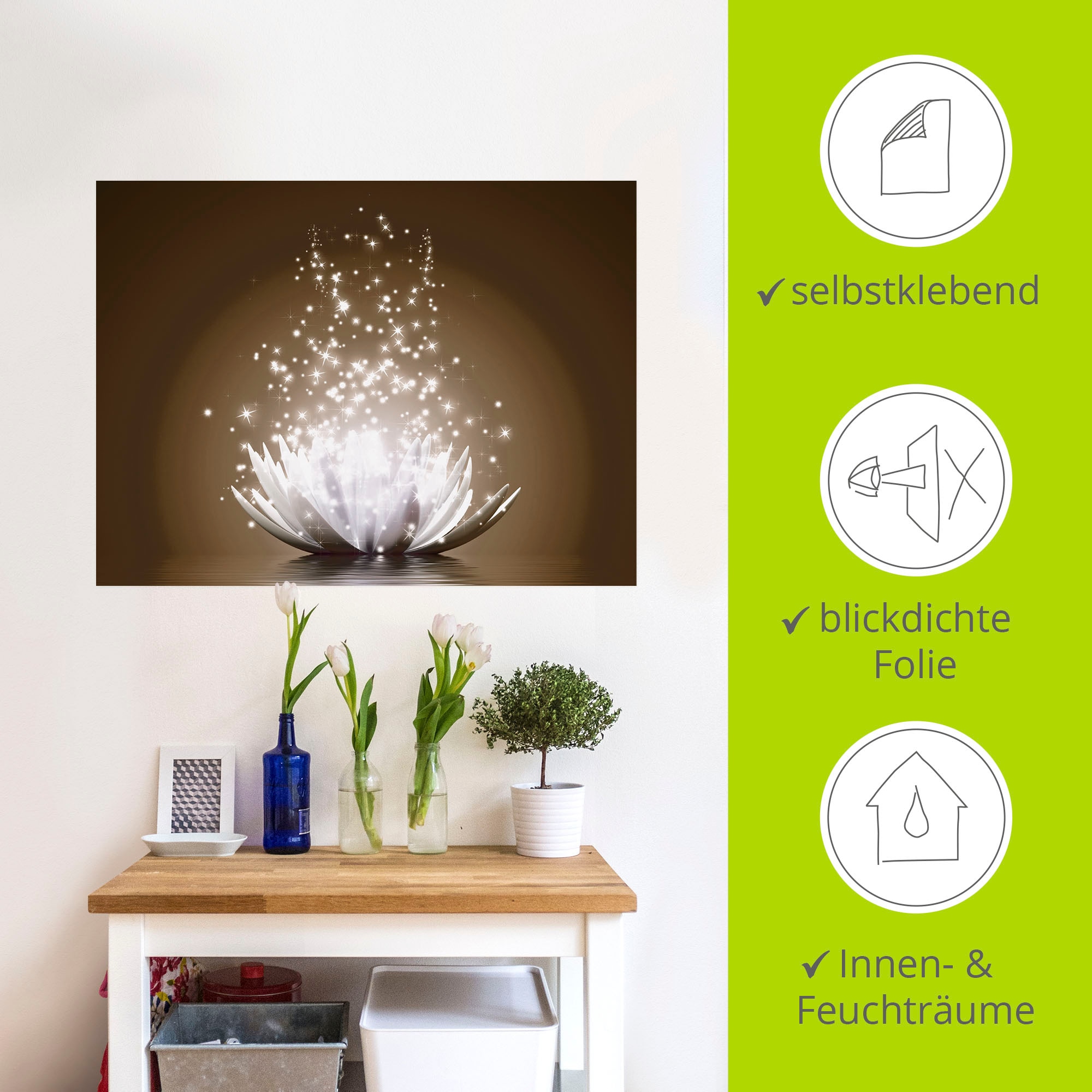Artland Wandbild »Magie der Lotus-Blume«, Blumen, (1 St.), als Leinwandbild, Poster, Wandaufkleber in verschied. Grössen