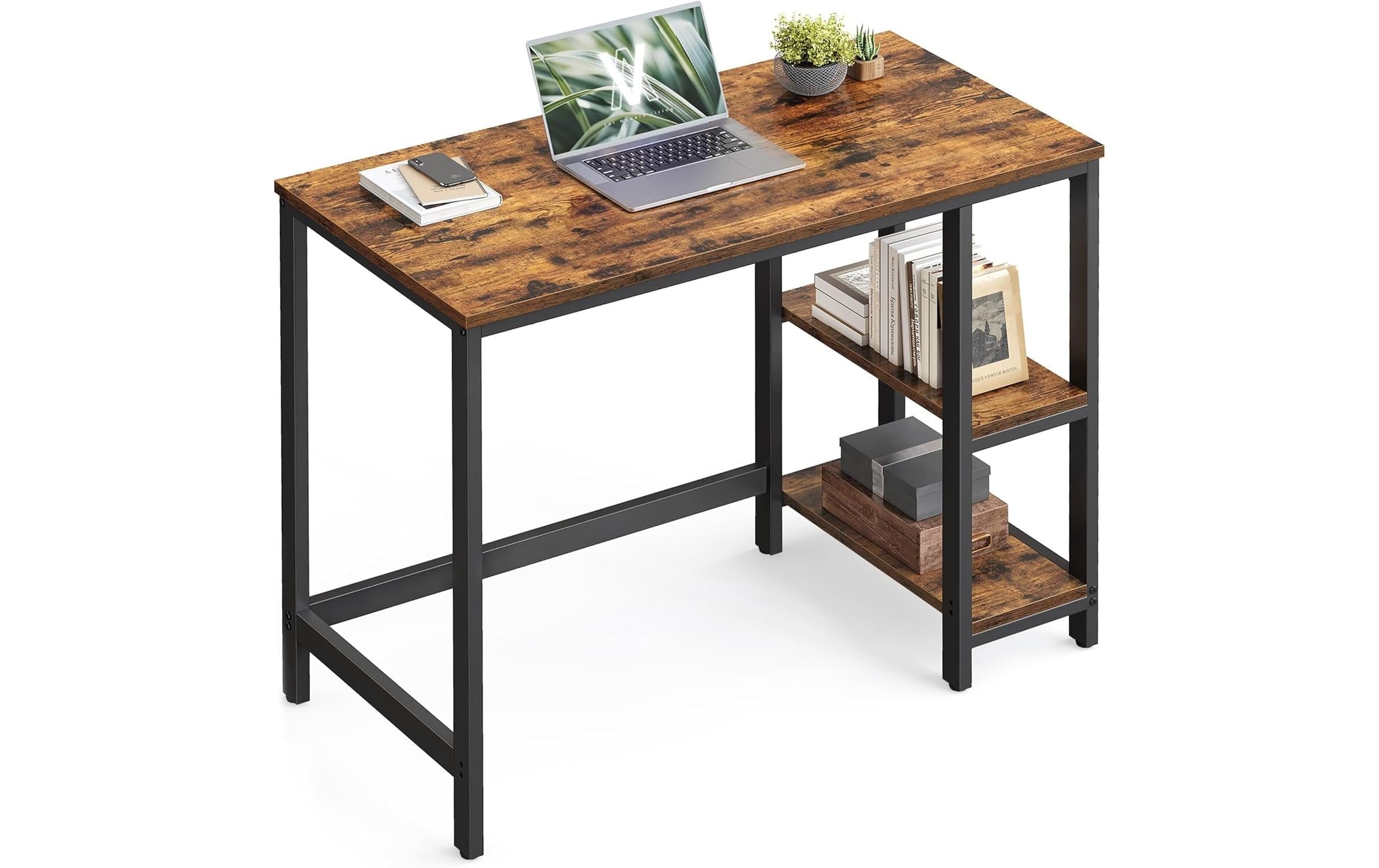 VASAGLE Bureau »Braun/Schwarz 100 x 50 cm«