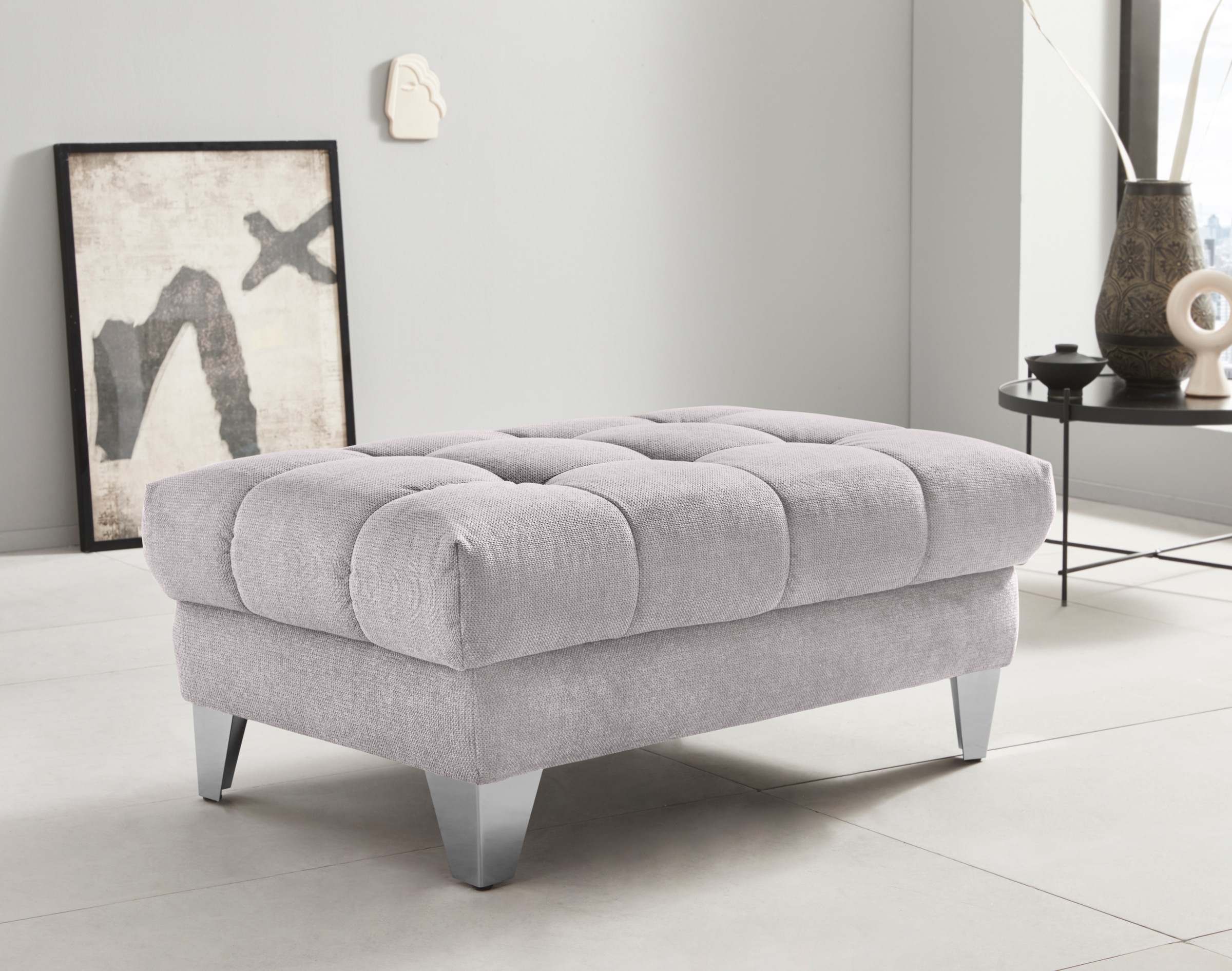 Image of Places of Style Hockerbank »Bardi Luxus«, belastbar bis 140kg, wahlweise mit Stauraum, auch in Bezug Aqua Clean - leicht mit Wasser zu reinigen bei Ackermann Versand Schweiz