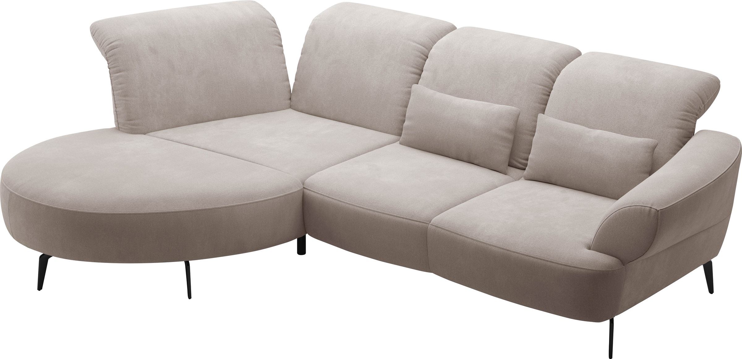 sit&more Ecksofa »Dance, L-Form, inkl. Sitztiefenverstellung«, inkl. Click&Seat, optional mit Kopfteilverstellung