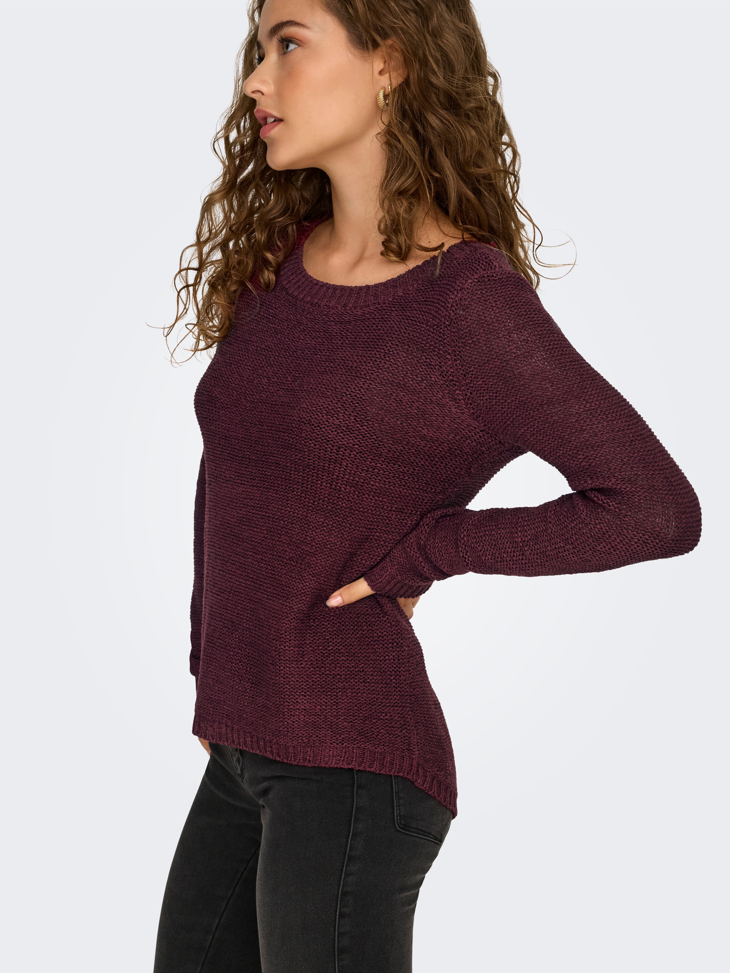 ONLY Strickpullover »ONLGEENA XO L/S PULLOVER KNT NOOS« mit Rundhalsausschnitt