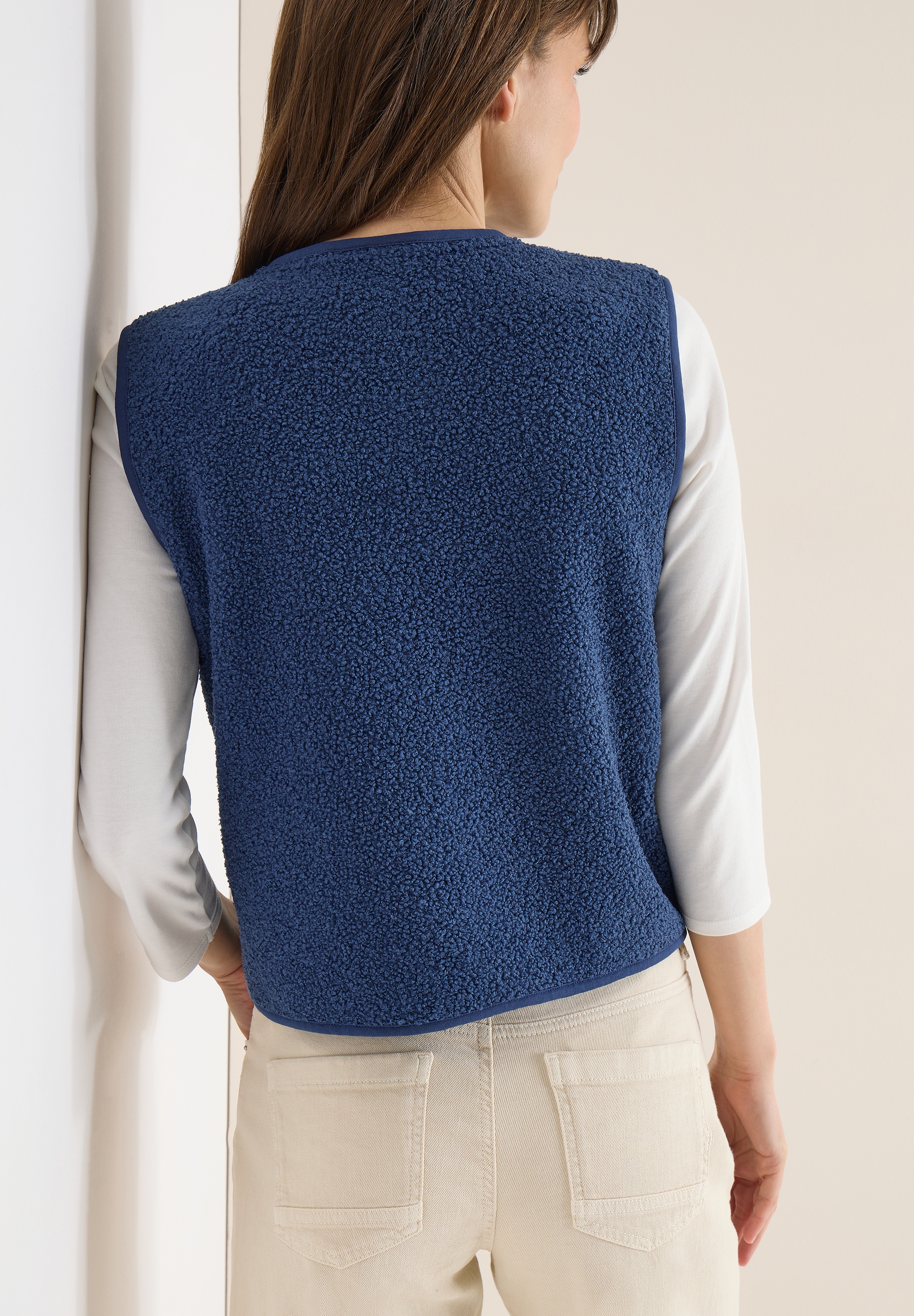 Cecil Fellweste »Curly fake Wool« in Woll-Optik