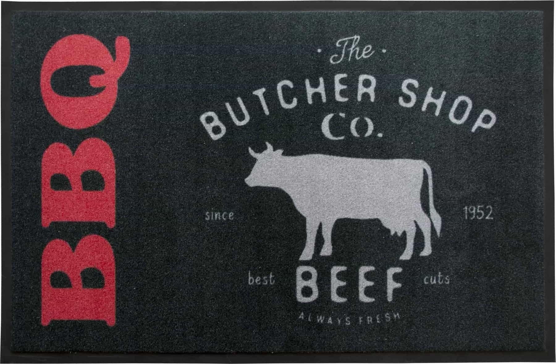 Image of Primaflor-Ideen in Textil Fussmatte »BBQ Butcher«, rechteckig, 5 mm Höhe, Schmutzfangmatte, Grillmatte bzw. Grillunterlage ideal als Bodenschutz, In- und Outdoor geeignet, waschbar bei Ackermann Versand Schweiz