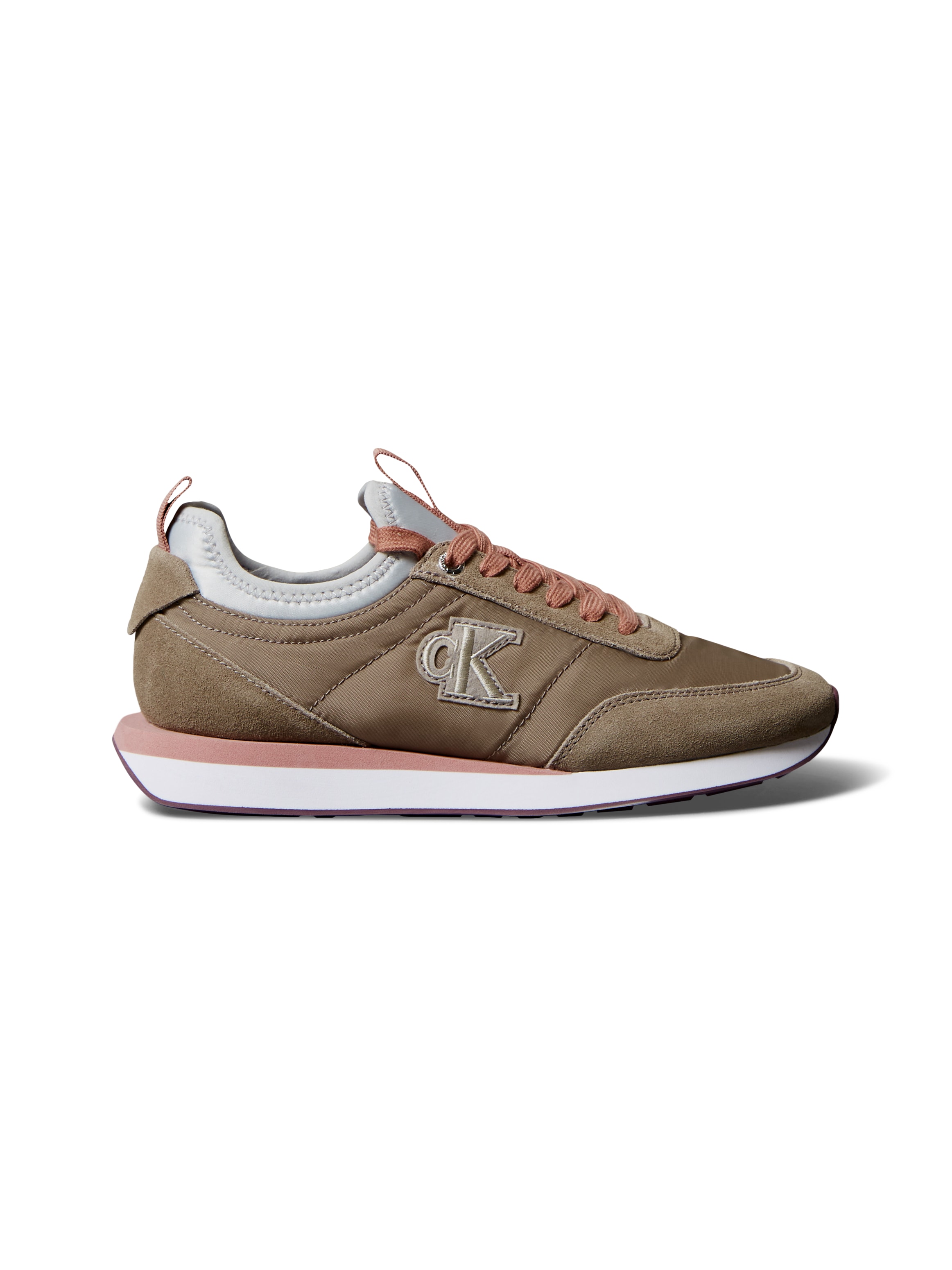 Calvin Klein Jeans Slip-On Sneaker »RETRO RUNNER SOCK LACEUP MIX MAT«  Schlupfschuh, Freizeitsneaker, Halbschuh mit CK-Logo seitlich