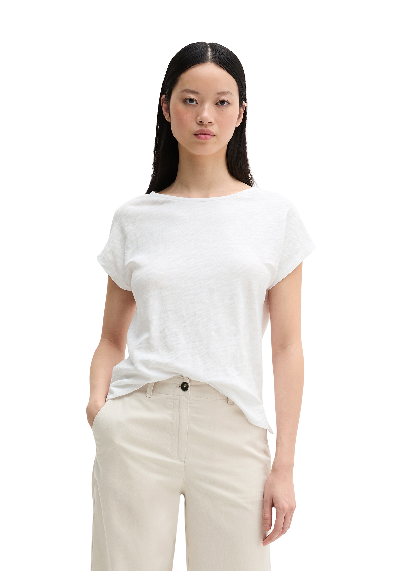 Image of Marc OPolo T-Shirt regular aus weichem Baumwoll-Slub-Jersey
