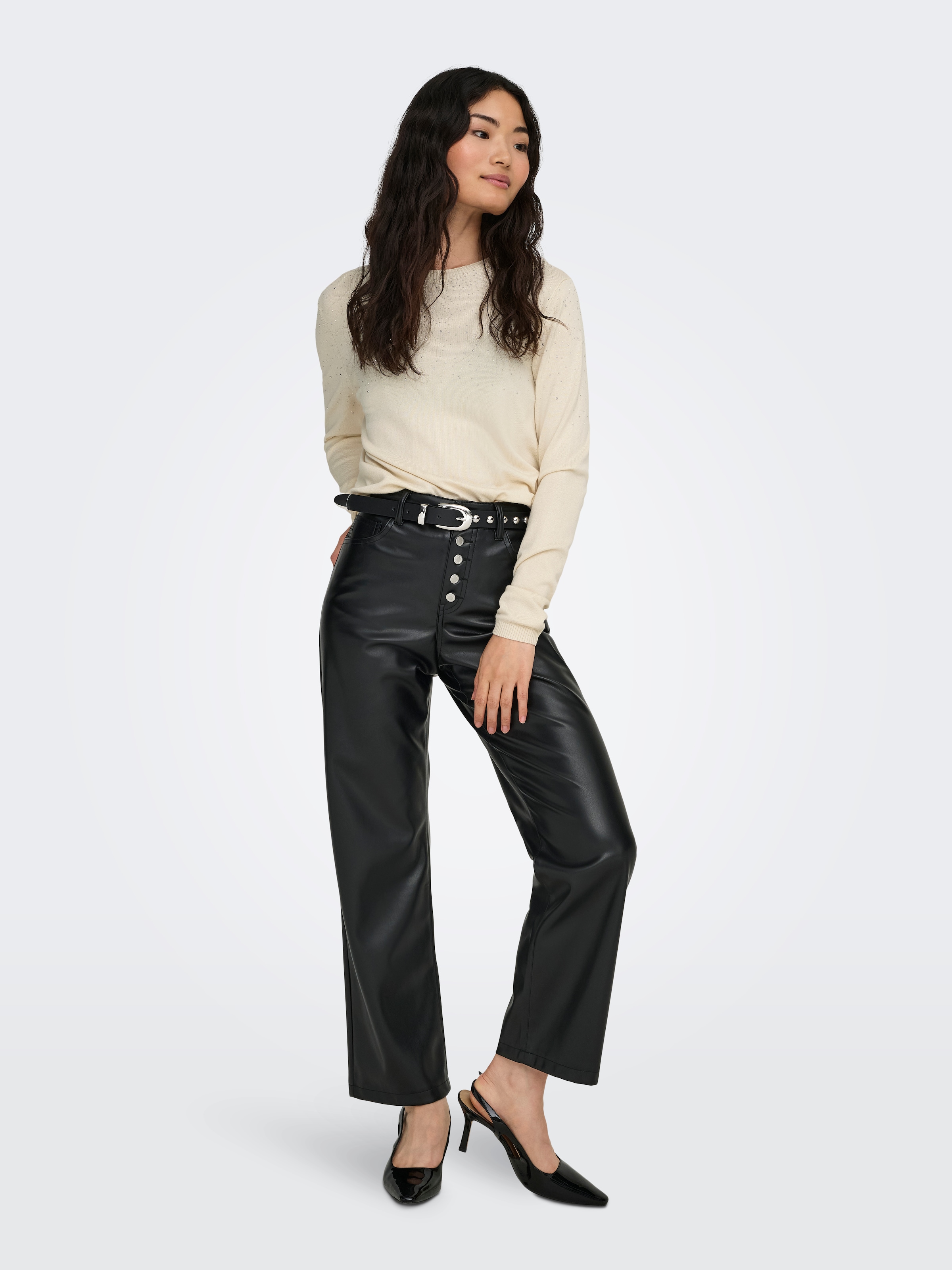 ONLY Pull à col rond »ONLANABELLA LS BLING O-NECK KNT«