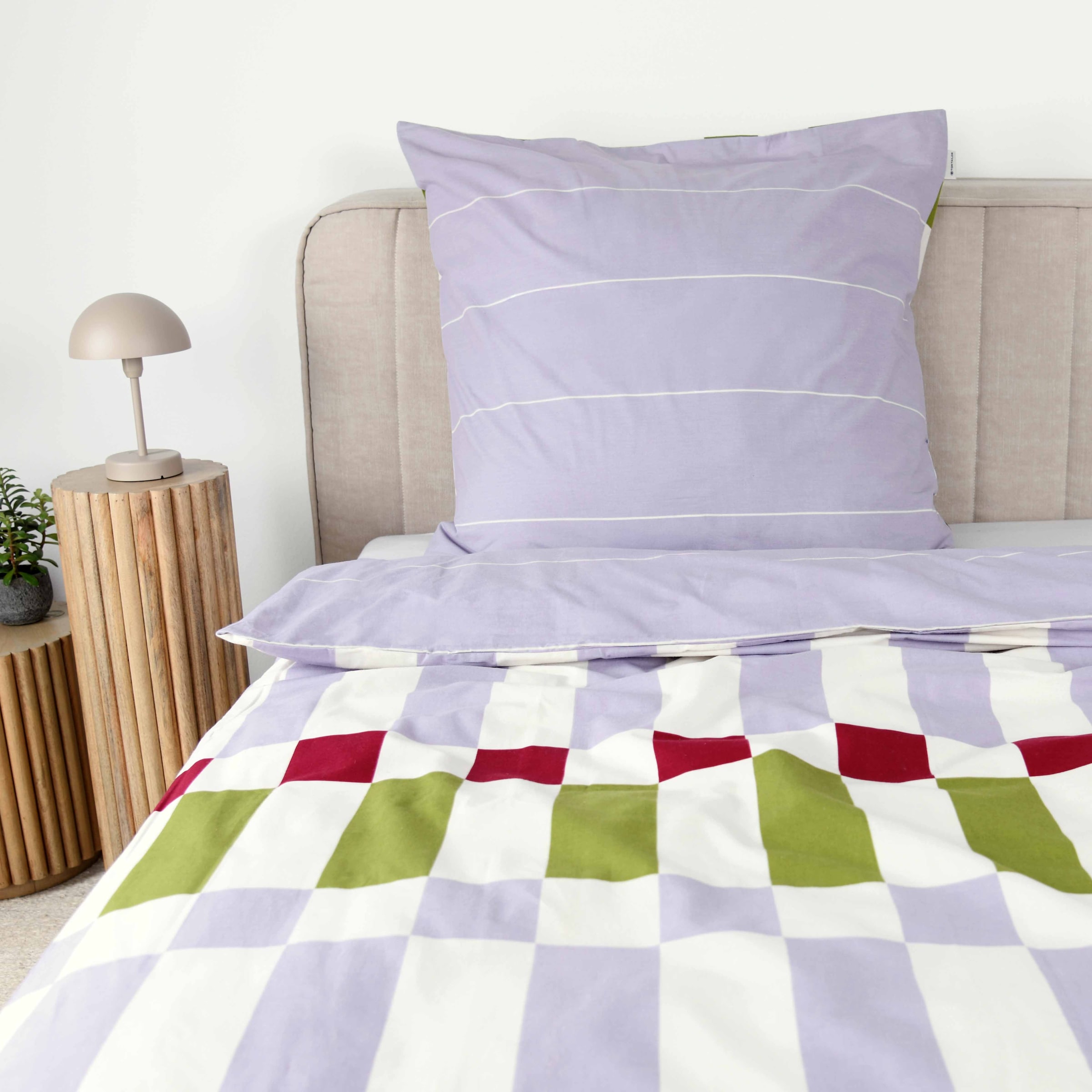 TOM TAILOR HOME Linge de lit réversible »BOLD CHECK in Gr. 135x200cm oder 155x220cm« 2 cuis new bedroom, étiquette tissée