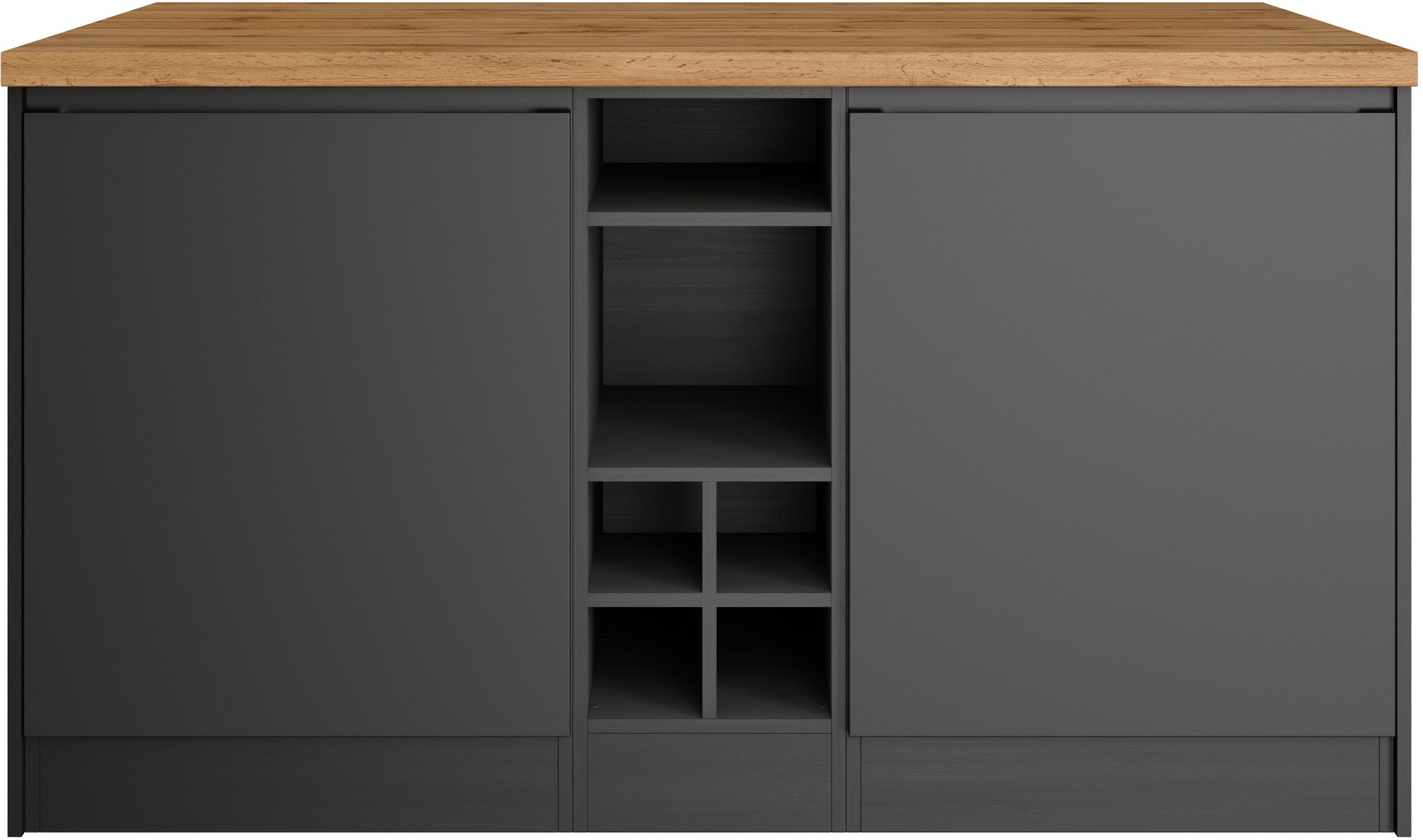 KOCHSTATION Kücheninsel »KS-Bruneck, Breite 153 cm« MDF-Fronten, Arbeitsplatte 38mm stark
