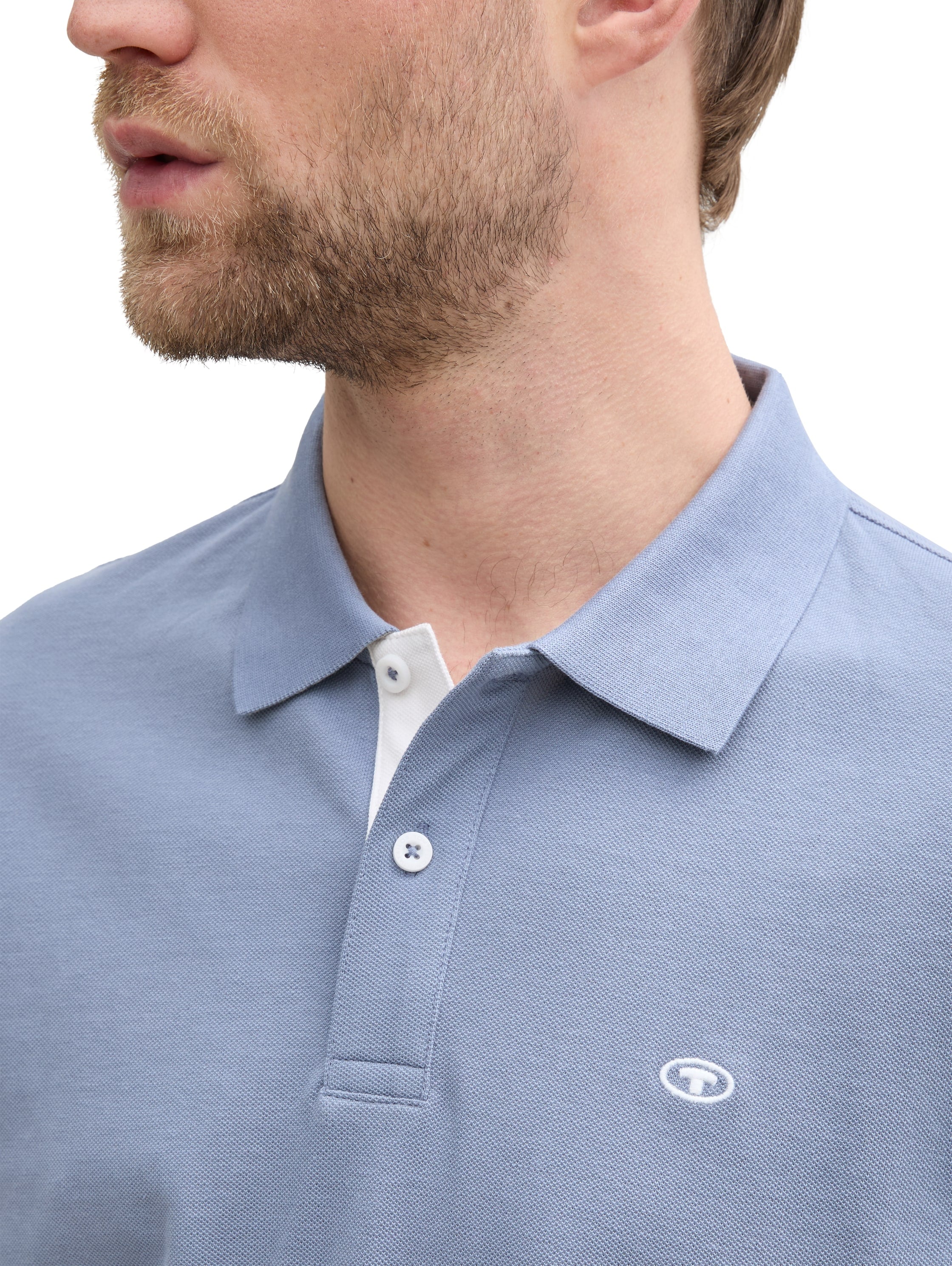 TOM TAILOR Poloshirt, mit farblich hervorgehobener Knopfleiste