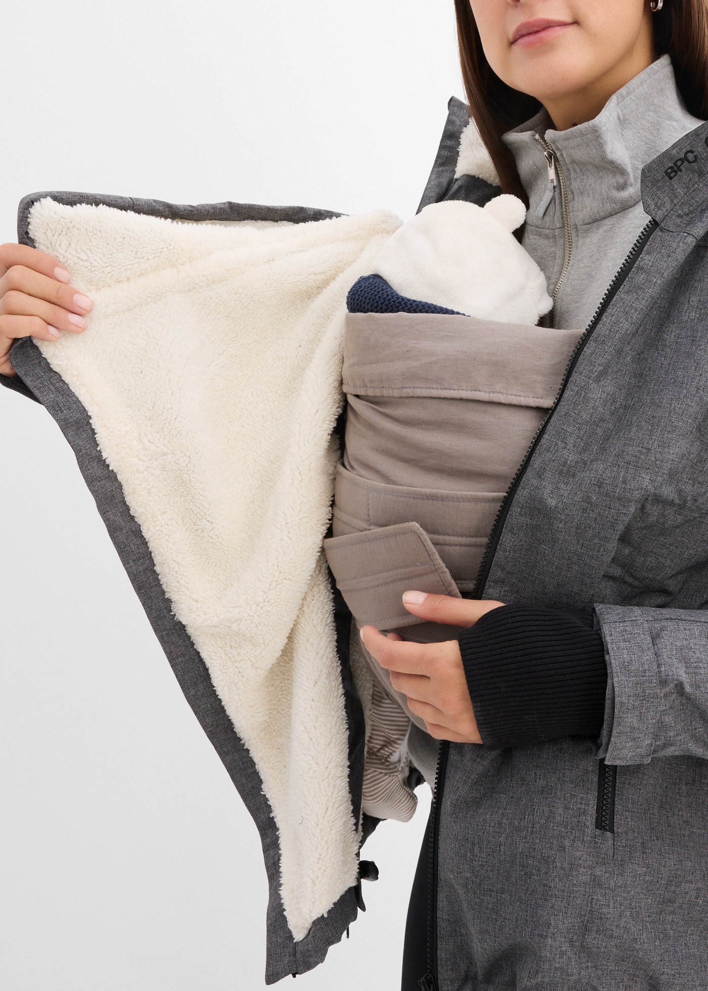 bonprix Veste de maternité avec capuche matière supérieure déperlante et coupe-vent, insert amovible