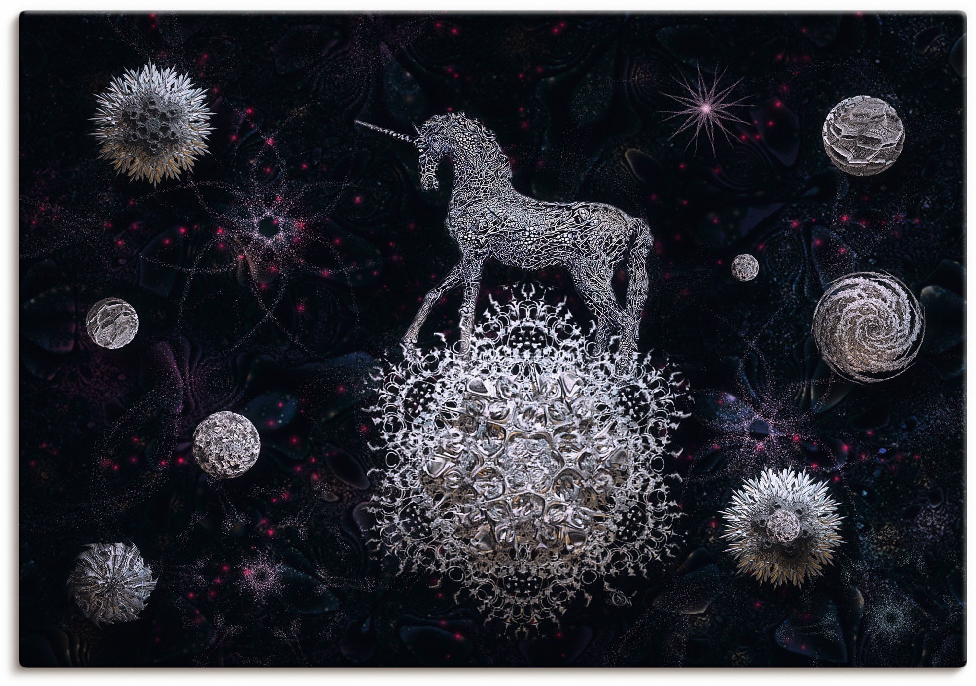 Image of Artland Wandbild »Sternenritt«, Animal Fantasy, (1 St.), in vielen Grössen & Produktarten - Alubild / Outdoorbild für den Aussenbereich, Leinwandbild, Poster, Wandaufkleber / Wandtattoo auch für Badezimmer geeignet bei Ackermann Versand Schweiz