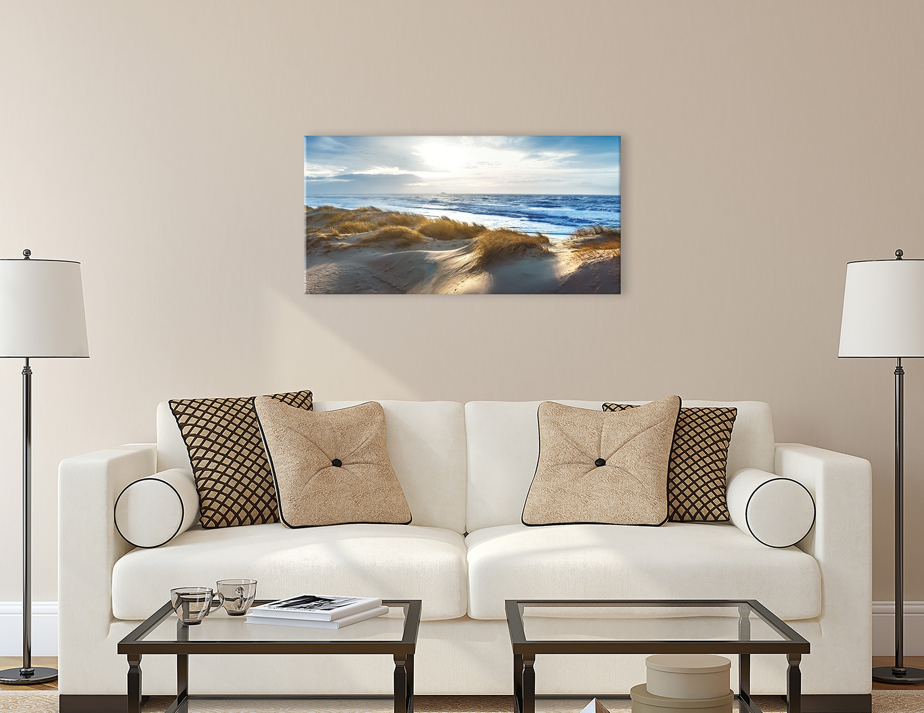 Bönninghoff Leinwandbild »Wandbild DÜNE – Leinwandbild Keilrahmen Deko modern« Düne | Meer | Strand 1 Stk. tlg. auf Keilrahmen gespannt