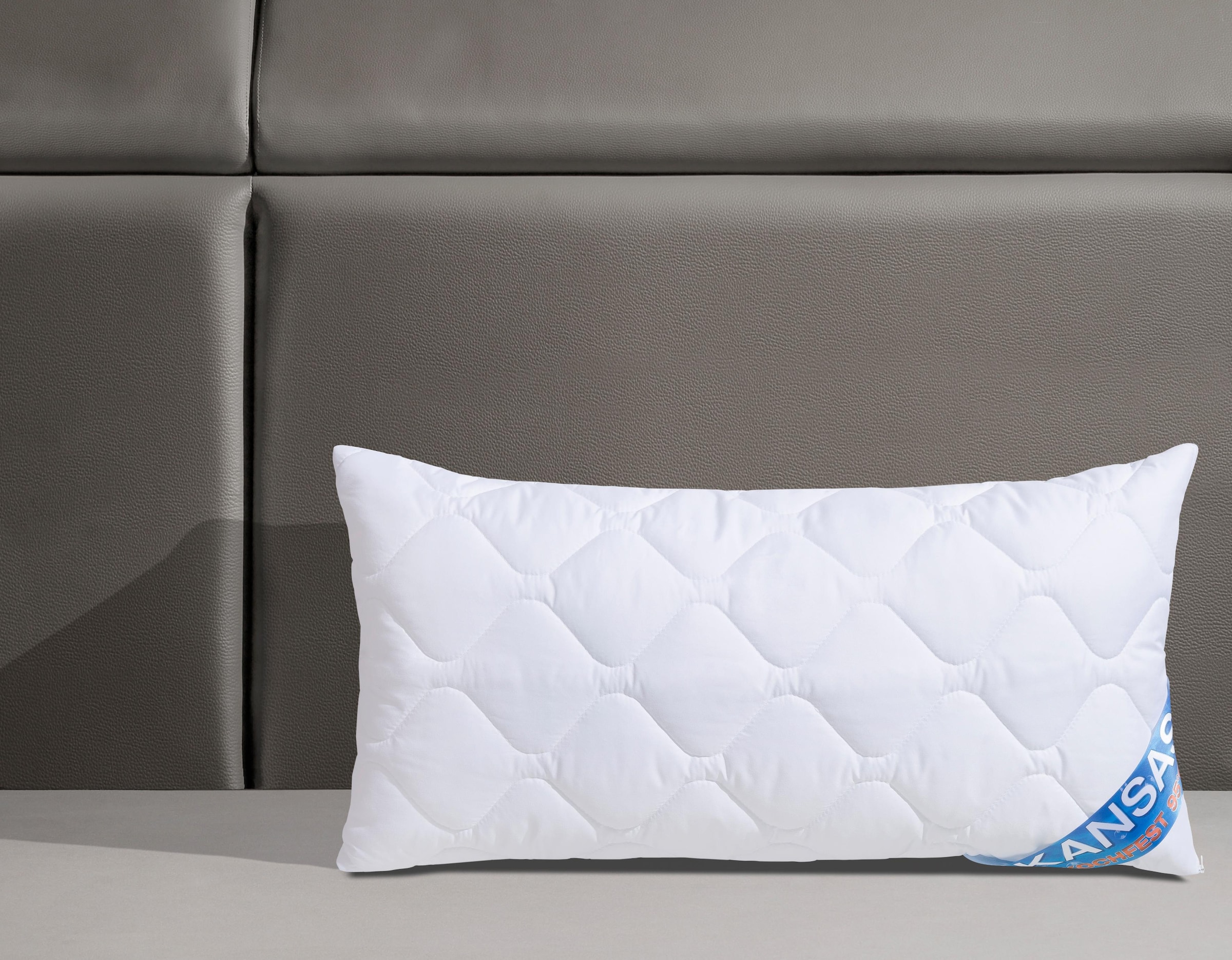 fan Microfaserkissen »Kansas, mit Baumwollbezug und Reissverschluss«, Füllung: 100% Microfaser, Bezug: 100% Baumwolle, (1 St.), in 40x80 oder 80x80 cm, Kopfkissen aus Microfaser, Made in Germany