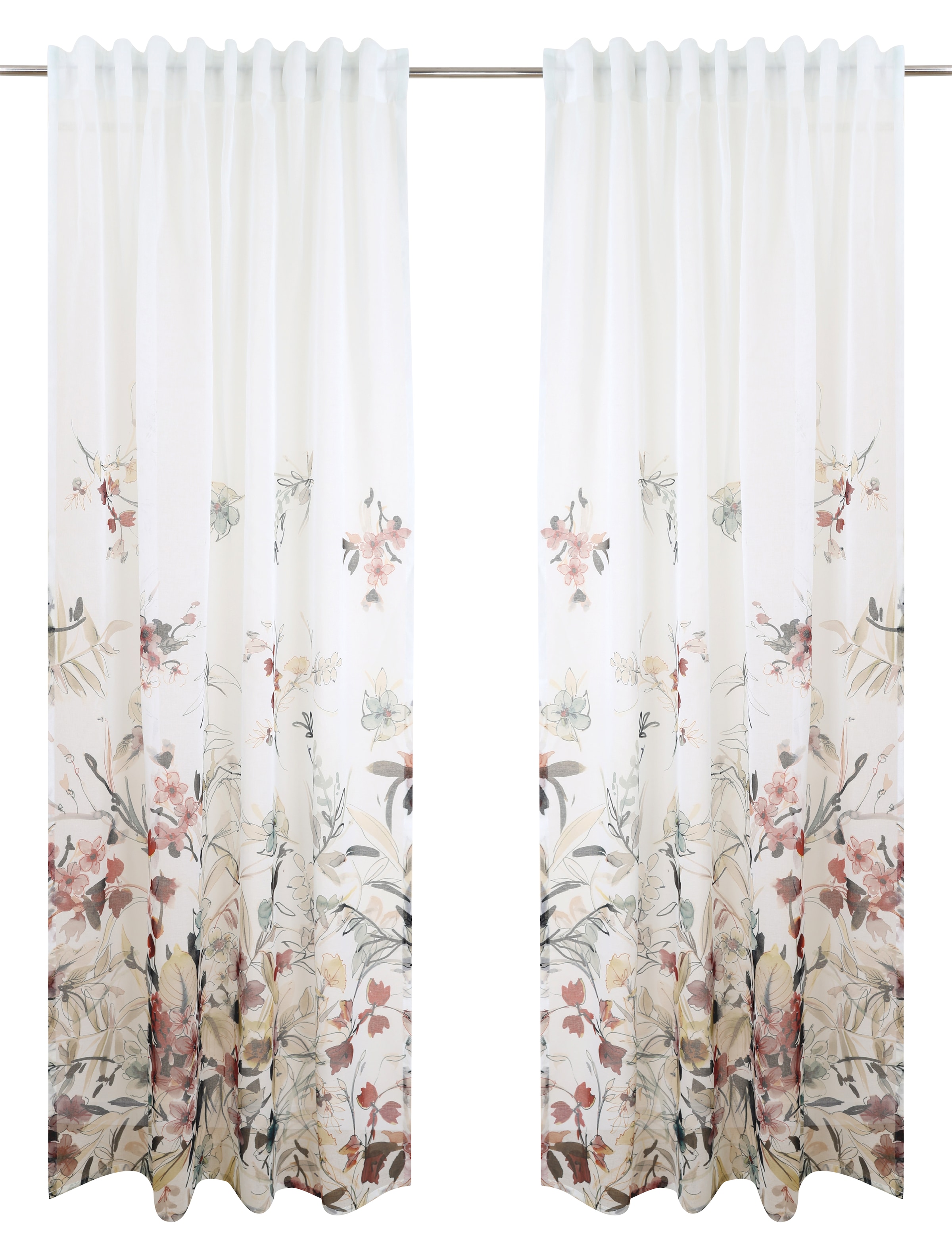 Home affaire Rideau »Friesach« Bande multifonctionnelle 1 cuis tlg. mit Blumenmuster