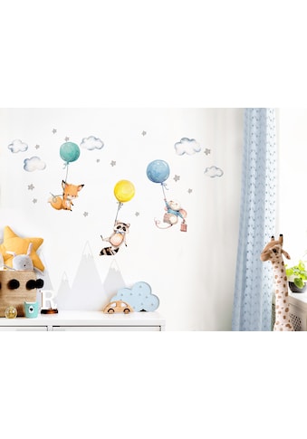 little DECO Wandtattoo »Little Deco Wandtattoo Fuchs Maus und Waschbär mit Luftballon« kaufen