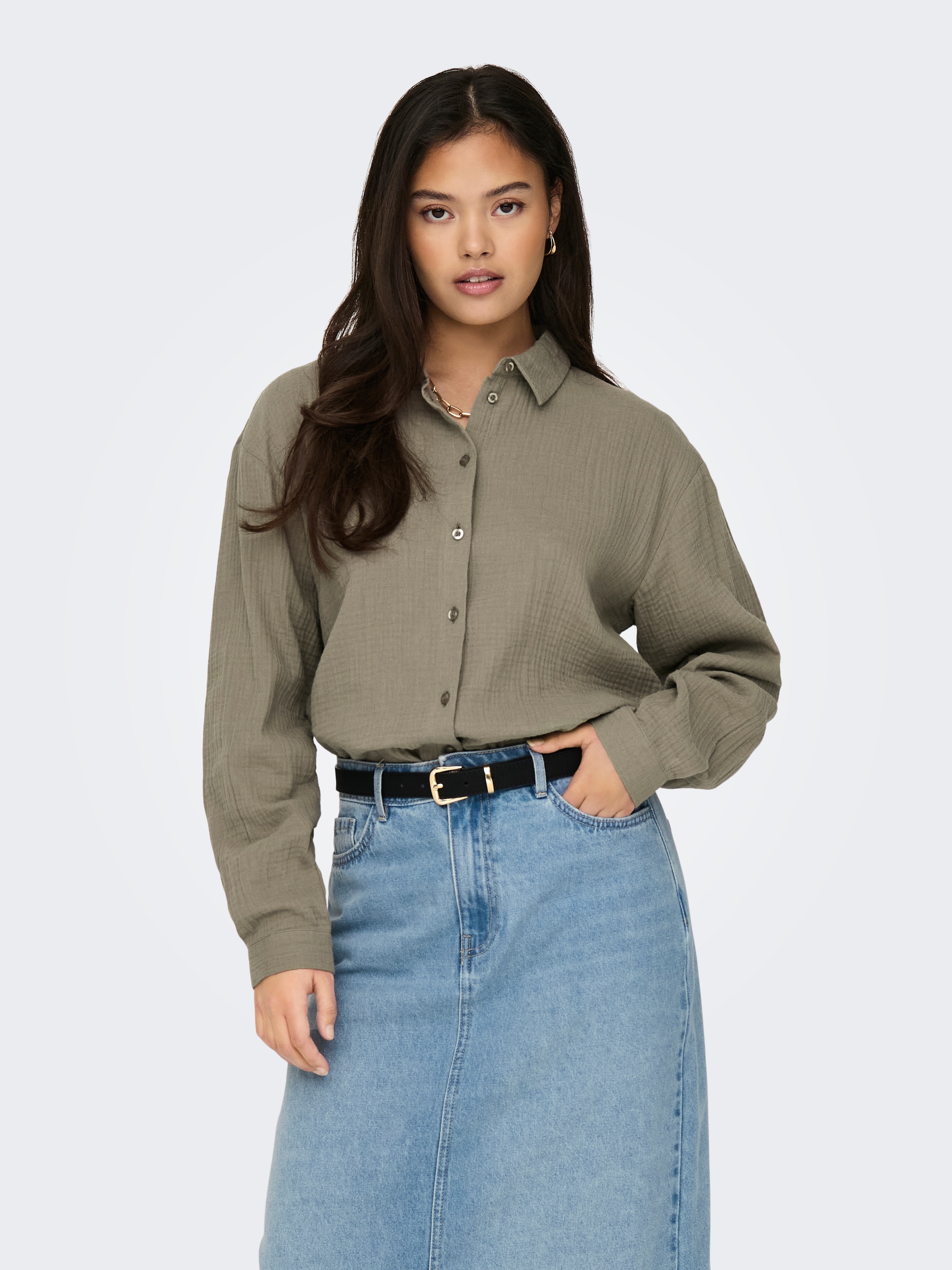 JDY Blouse chemise »JDYTHEIS LIFE L/S LOOSE SHIRT WVN NOOS« Baumwolle, regular fit