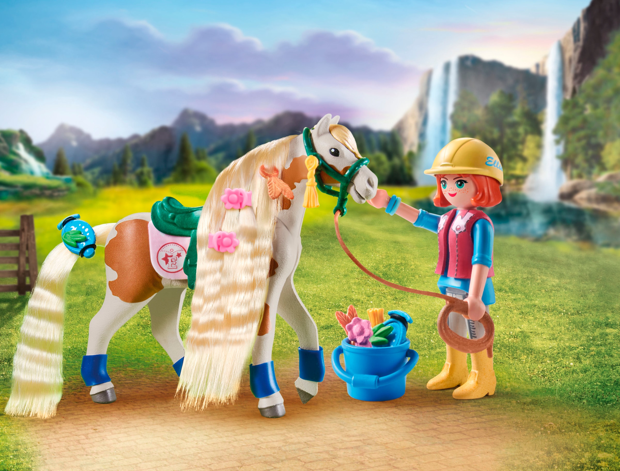 Playmobil® Konstruktions-Spielset »Ellie & Pferd mit Kreppeisen (71639), Horses of Waterfall« Made in Europe
