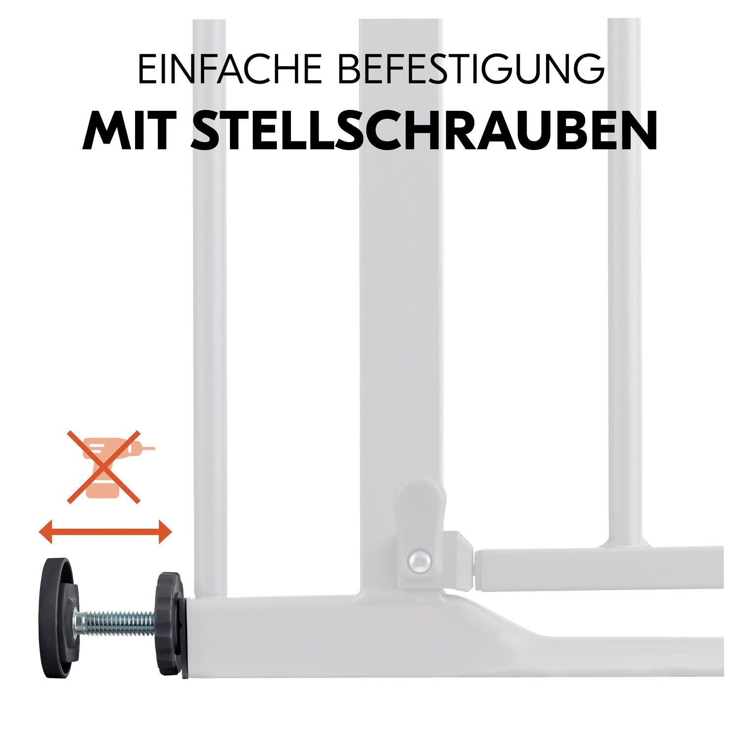 Hauck Türschutzgitter »Clear Step Autoclose 2, Dark Grey« auch als Treppenschutzgitter verwendbar