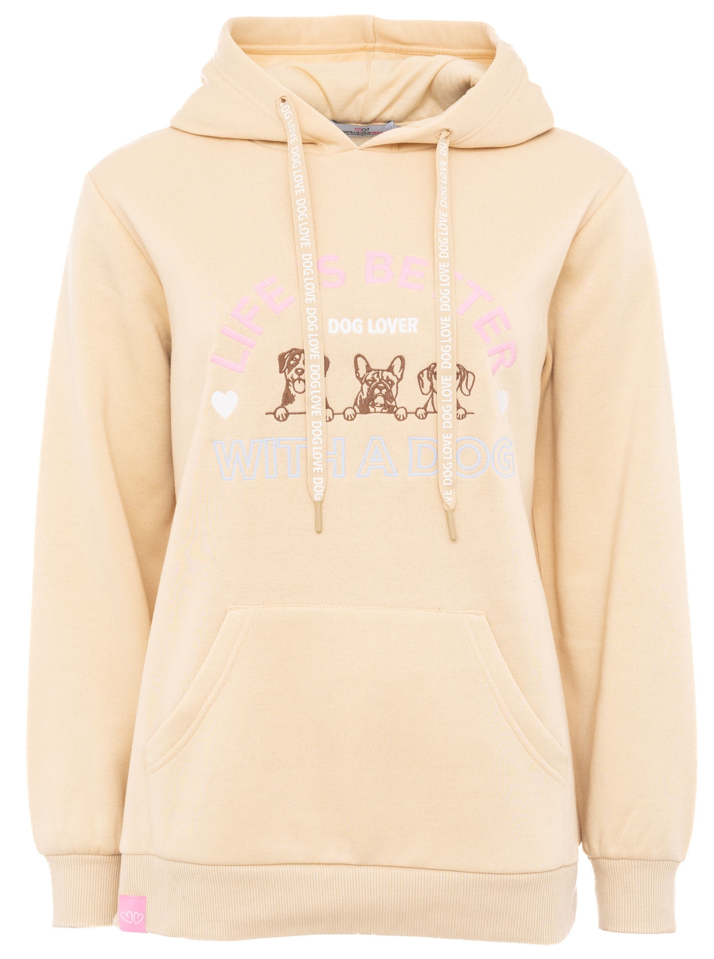 Zwillingsherz Hoodie »"Dog Life"«, Mini-Me,mit gestickten Hunden und Slogan
