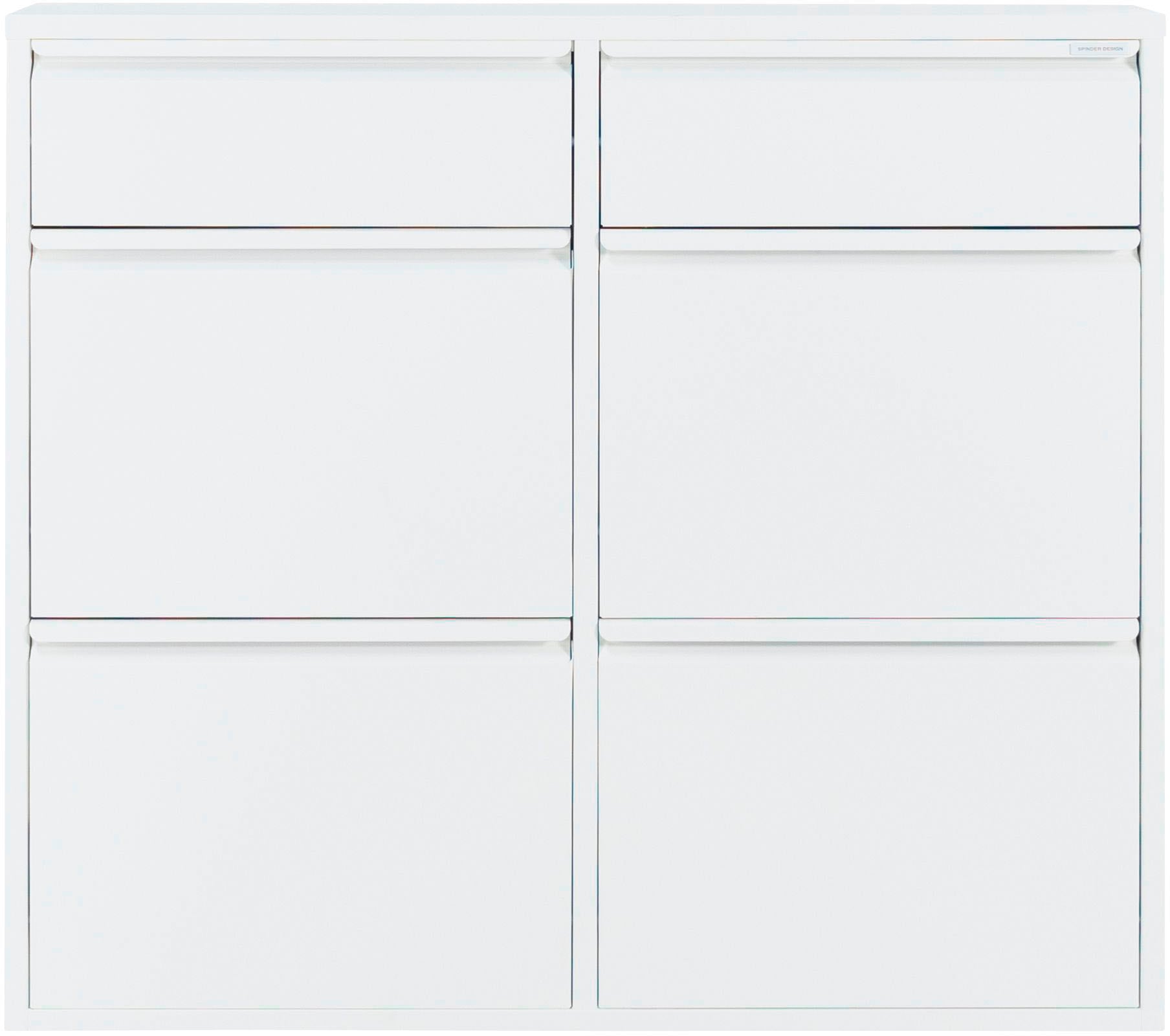 Image of Spinder Design Schuhschrank "Billi Schuhklapper" Metall, Breite 98 cm, Höhe 86 cm, 6 Klappen