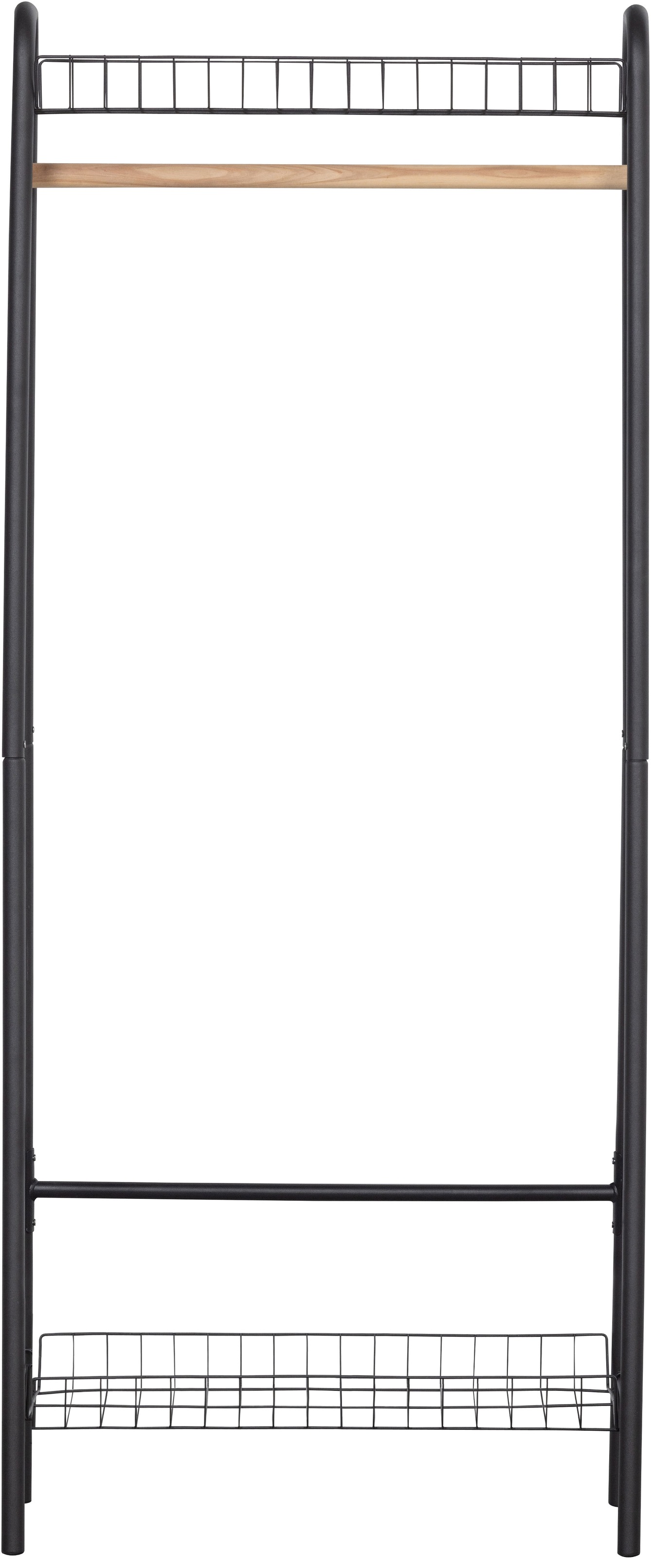 Image of WOOOD Garderobenständer "Jovi Metall und Holzkleiderstange B 70 x T 41 x H 167 cm" Tragkraft 10 kg, Pfleiglicht, einfach zu montieren