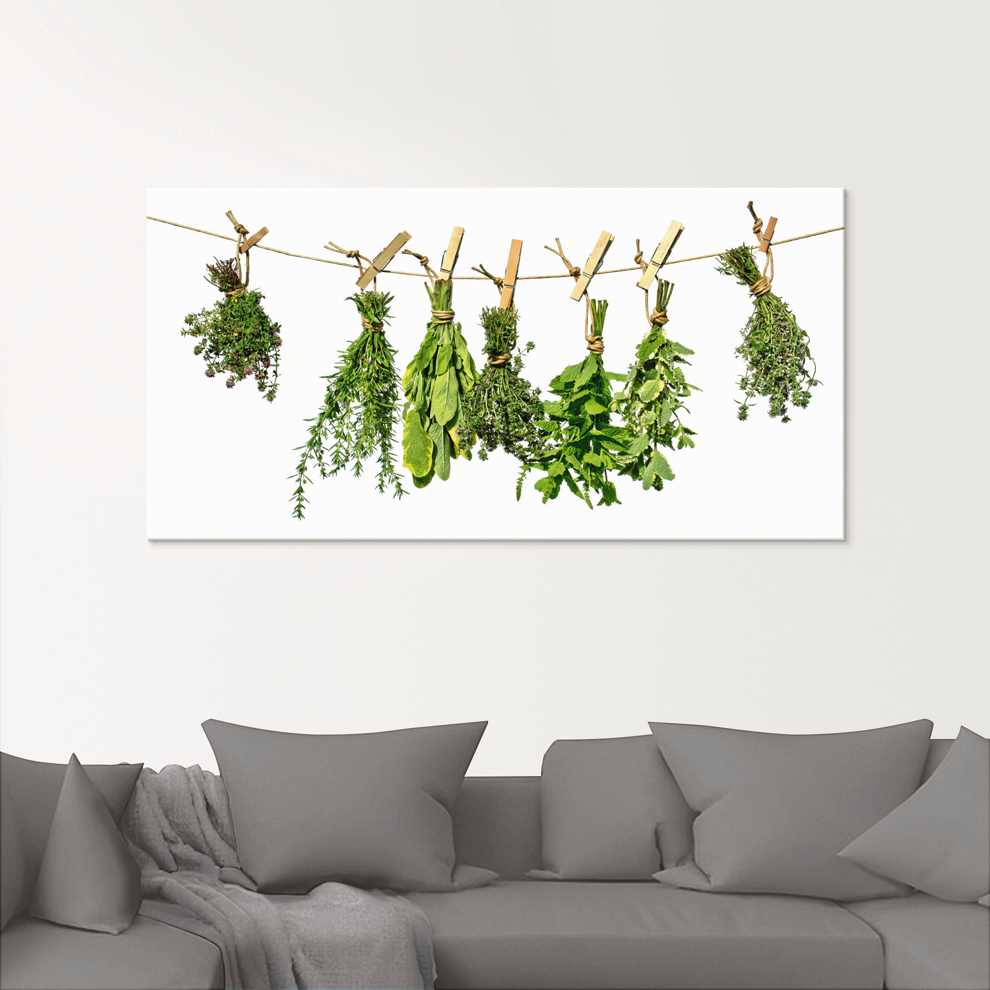 Artland Glasbild »Kräuter«, Pflanzen, (1 St.), in verschiedenen Grössen